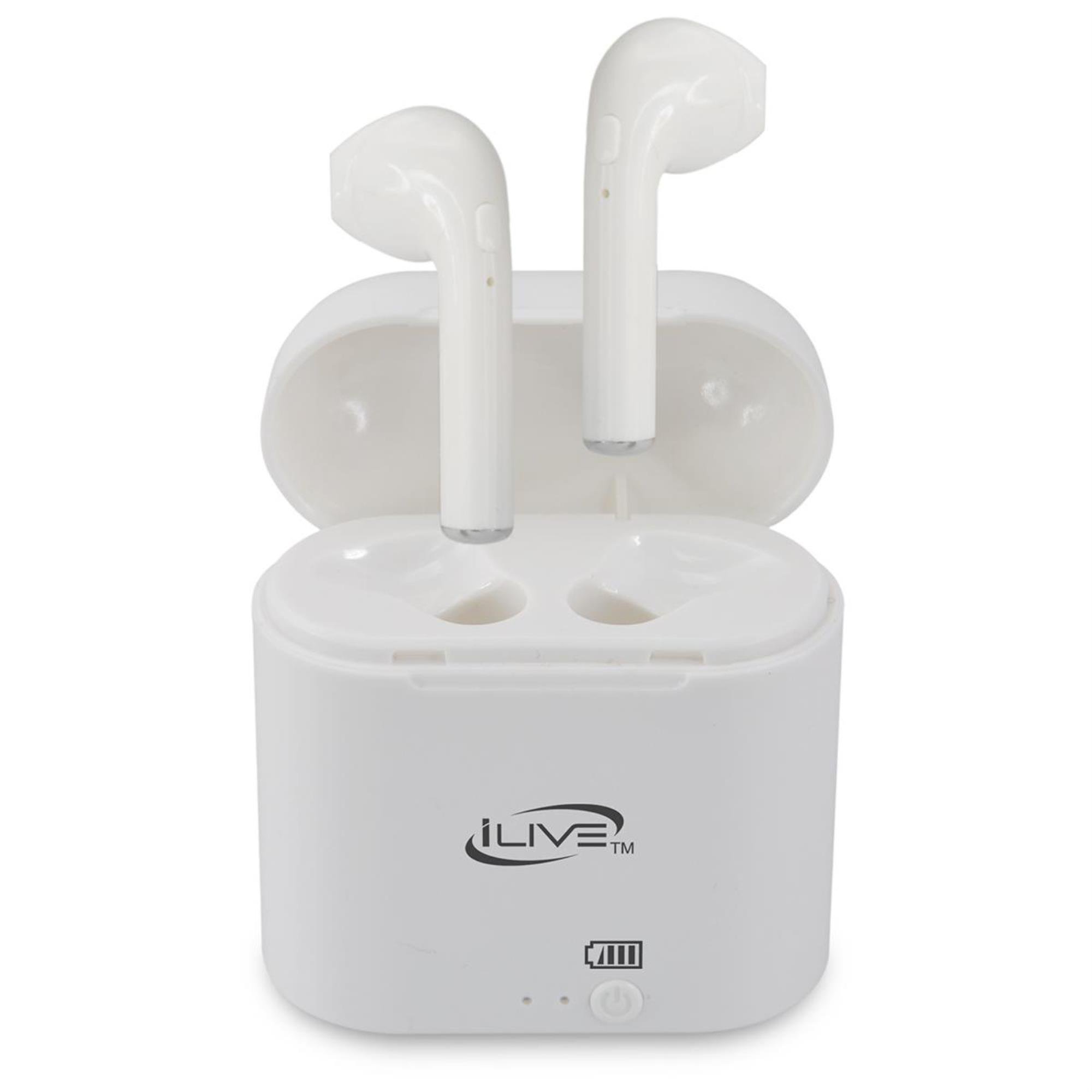 iLive True Wireless Bluetooth Earbuds in White | Nebraska Furniture Mart