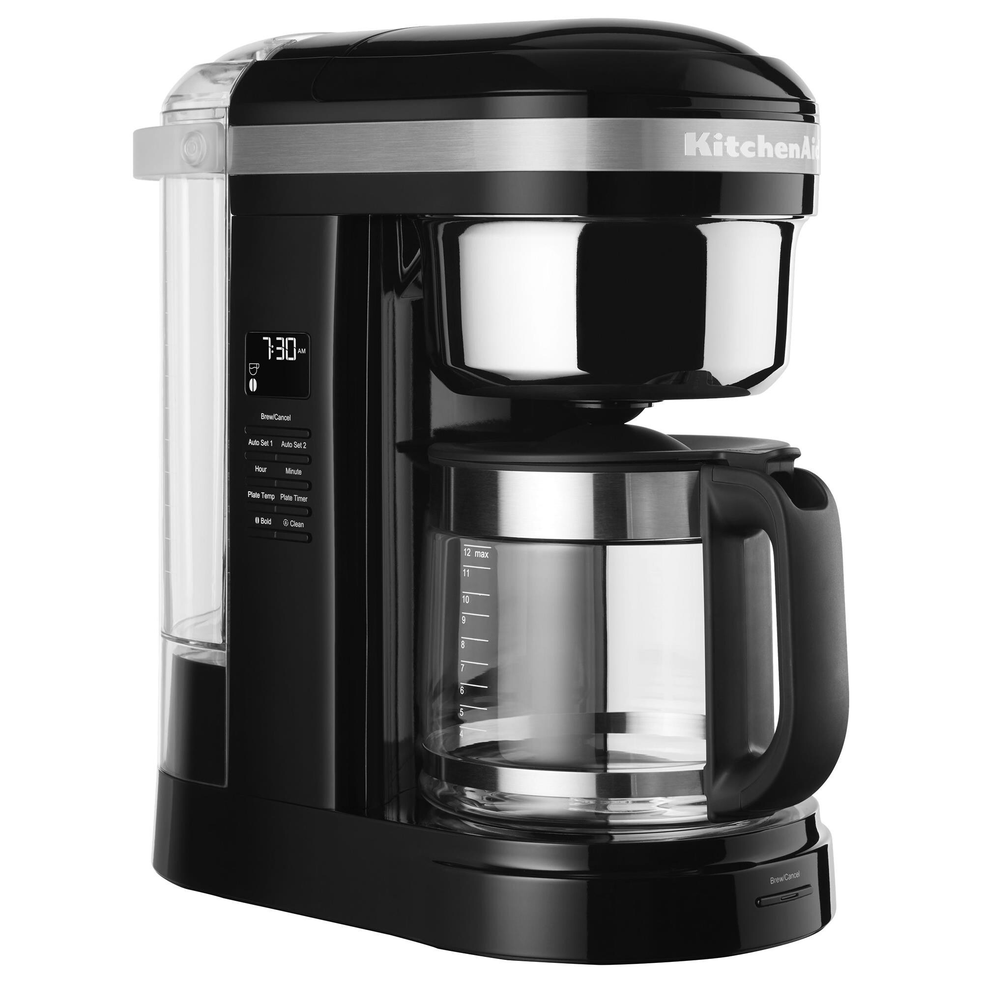 KitchenAid 12 Cup Drip Coffee Maker with Programmable Warming Plate in 