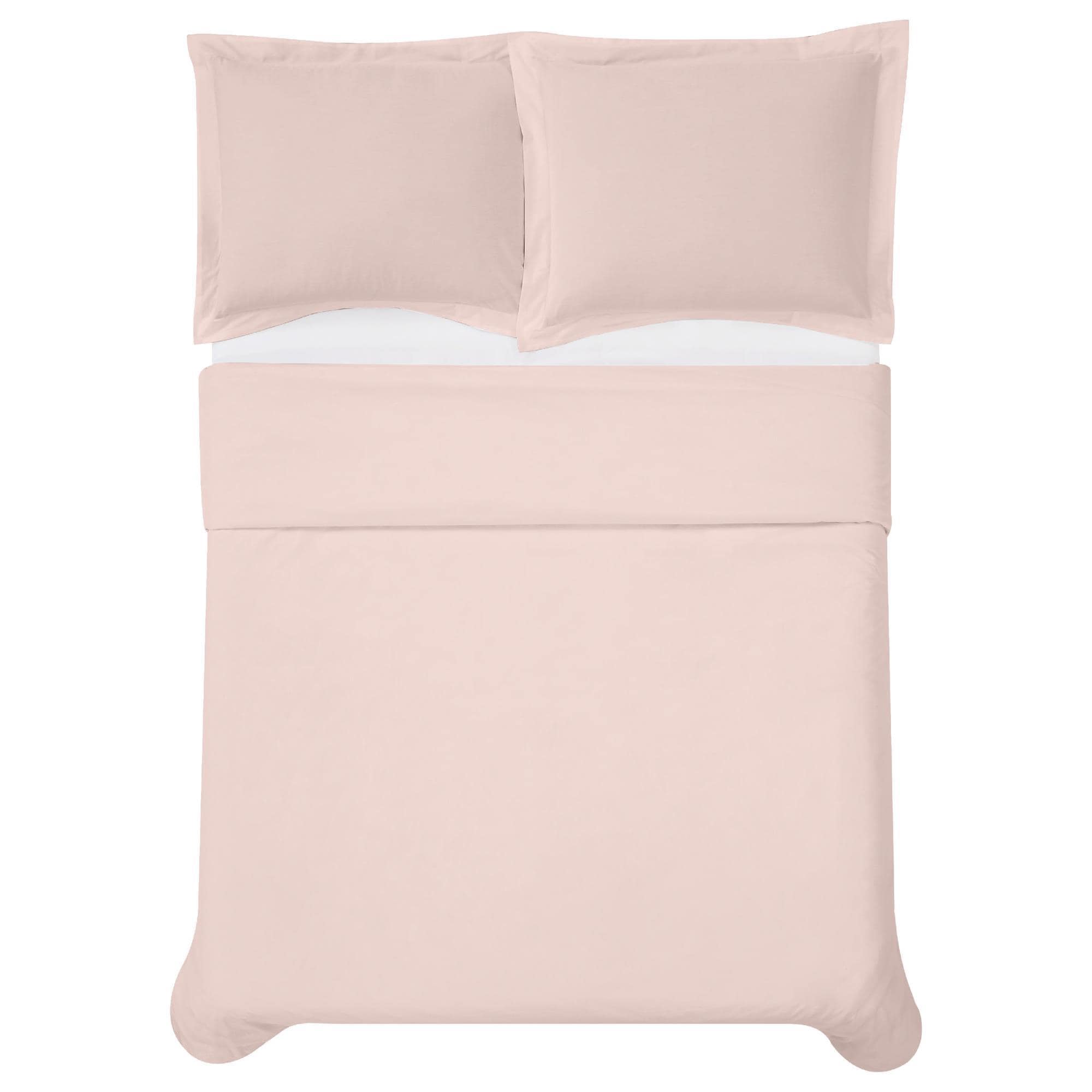 Pem America Cannon Solid Percale 2 Piece Twin Duvet Set in Blush NFM