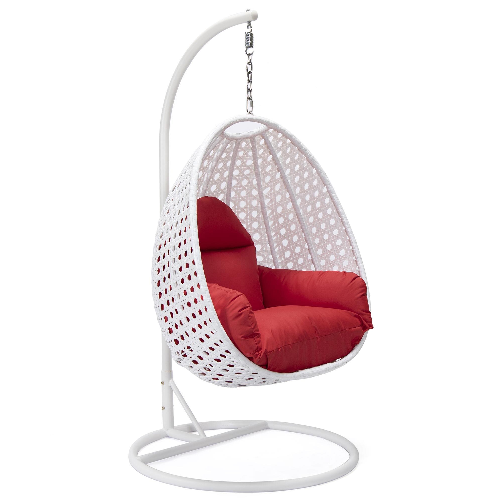 Red hanging best sale egg chair