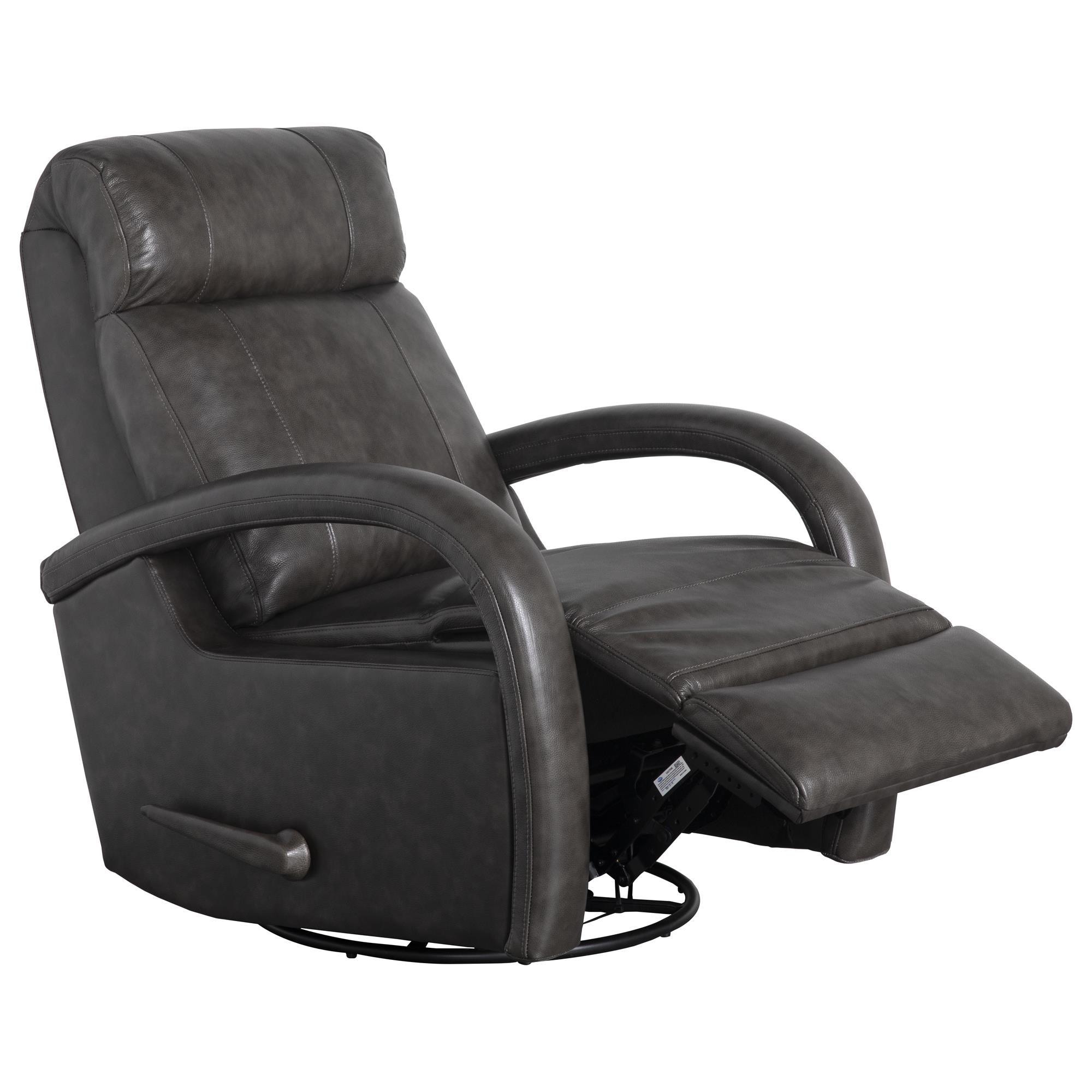 Barcalounger Harlee Manual Swivel Glider Recliner in Ryegate Gray NFM