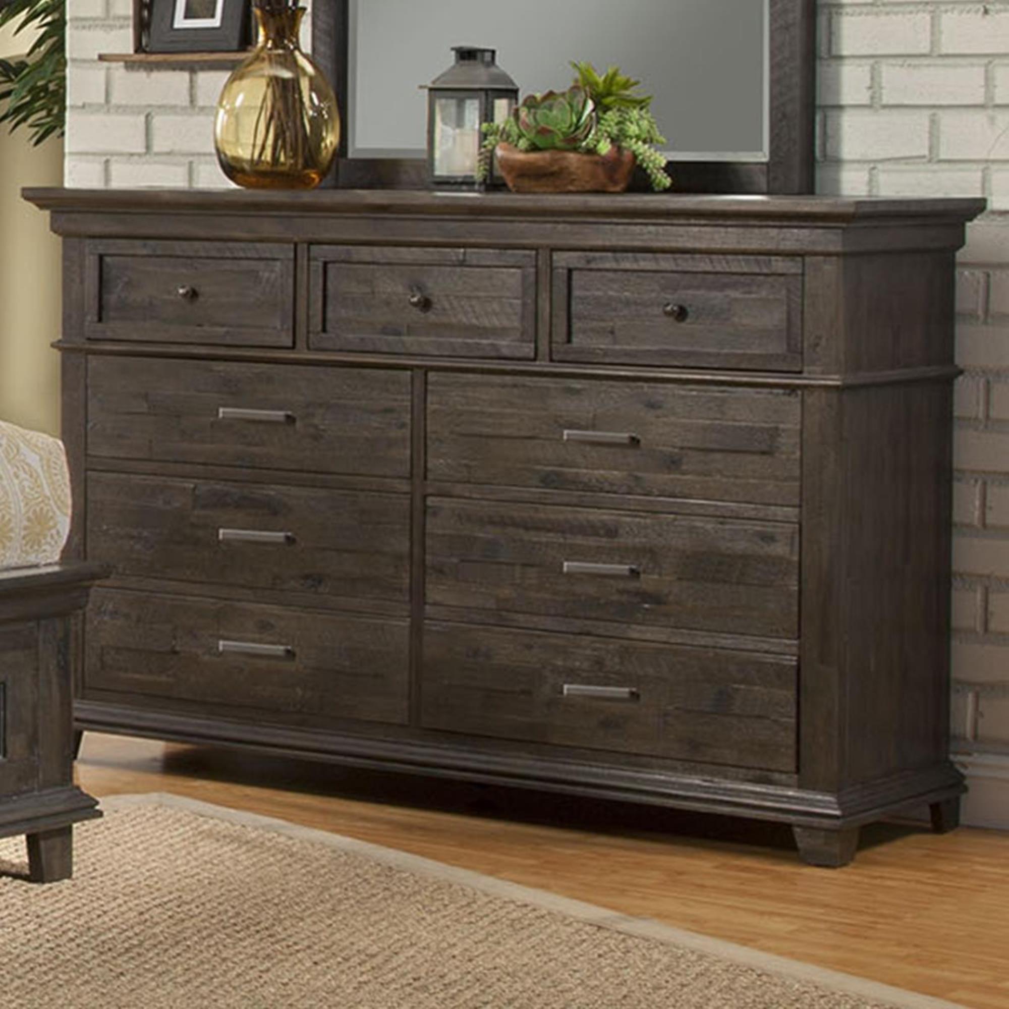 Alpine Furniture Newberry Dresser in Salvaged Grey | Nebraska Furniture ...