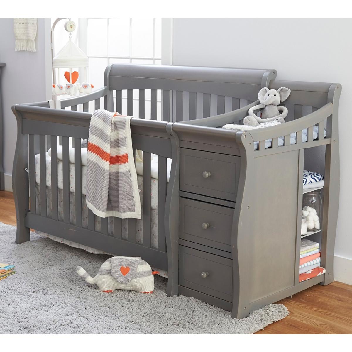 Sorelle Princeton Elite Crib and Changer in Weathered Gray NFM