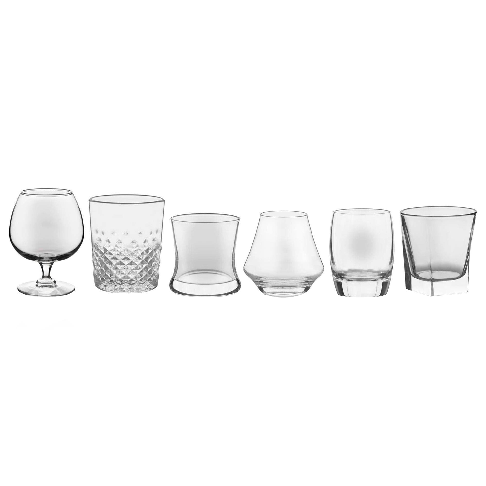 Libbey Craft Spirits 6-Piece Assorted Drinkware Glass Set, Clear