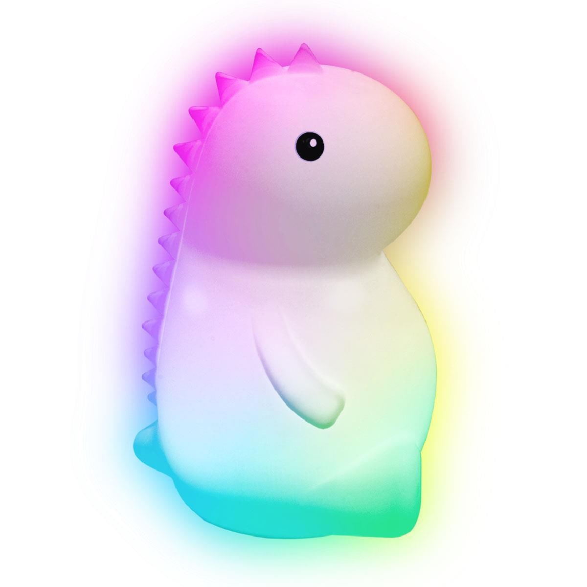 InnoVibe Color-Changing Squishy Dino RGB Touch Night Light | NFM