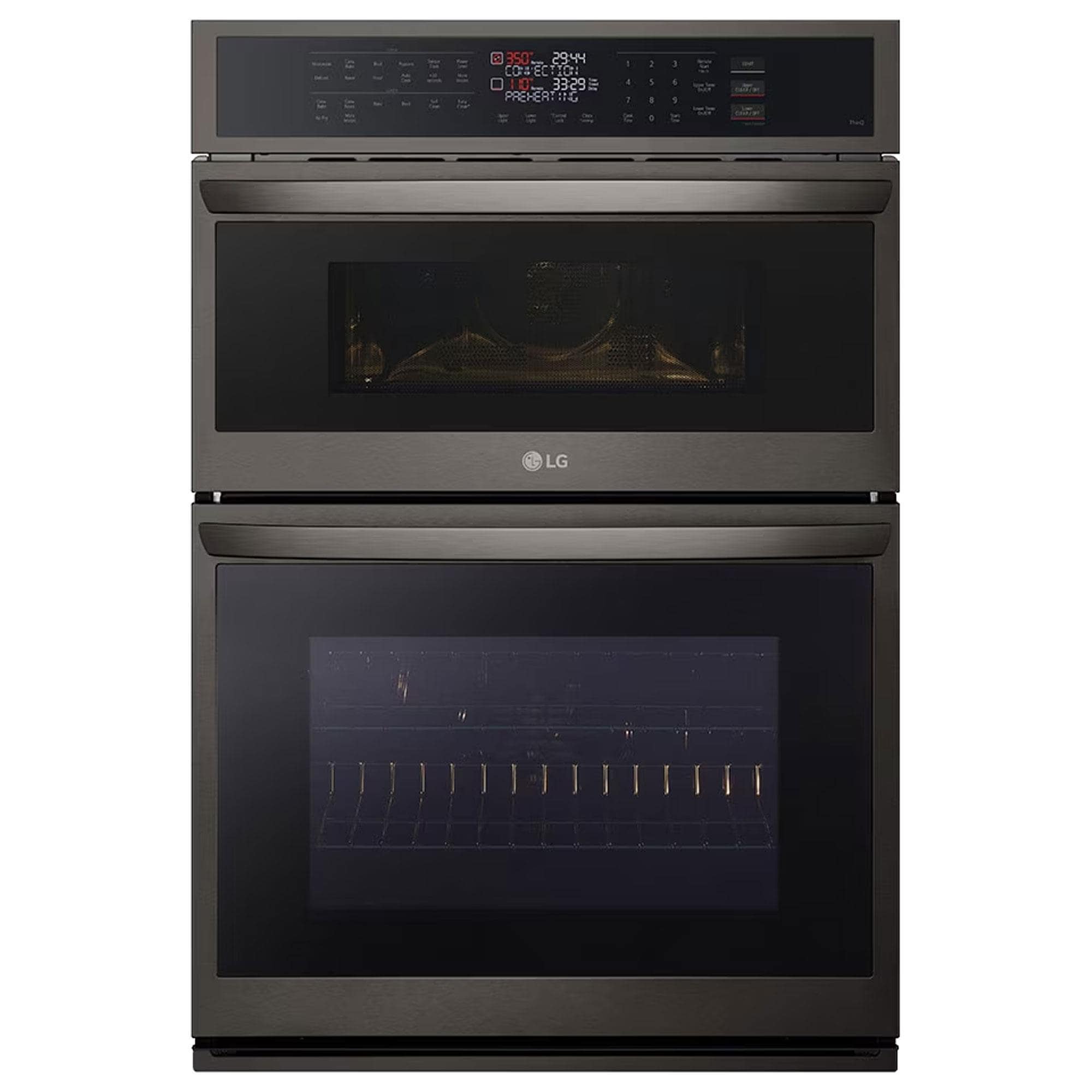 LG 1.7/4.7 Cu. ft. Smart Combination Wall Oven with Convection and Air Fry Black Stainless Steel