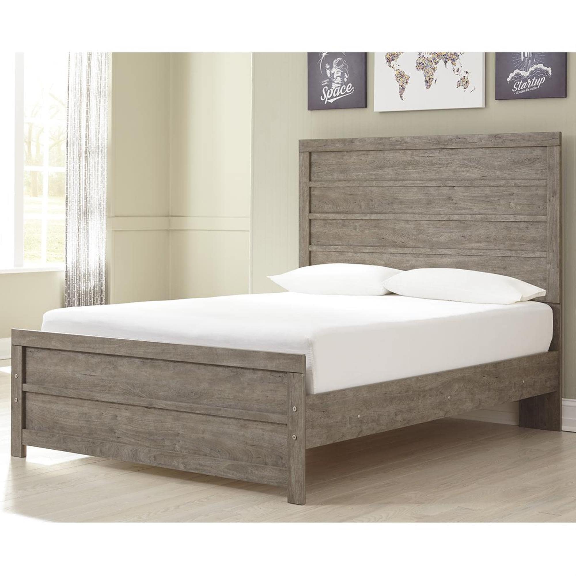 Signature Design by Ashley Culverbach Full Panel Bed in Driftwood Gray ...