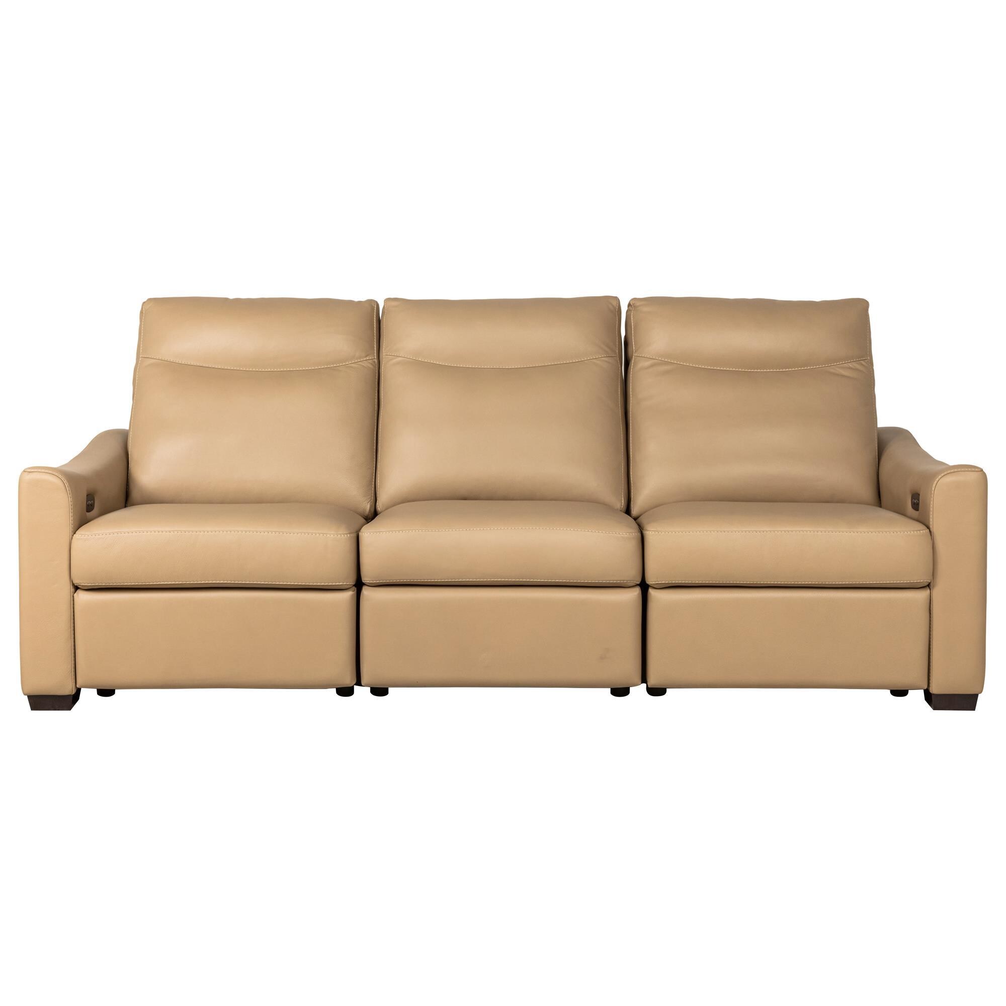 American Leather Carolina 3-Piece Power Reclining Sofa in Bison Champagne |  Shop NFM