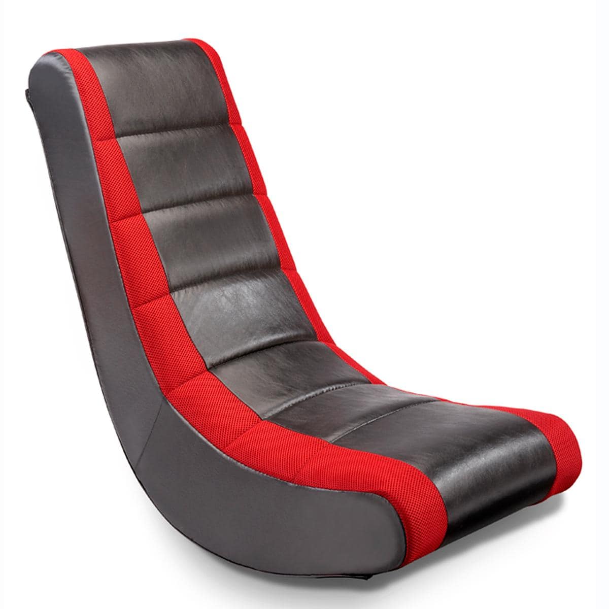 Loungie Rockme Video Gaming Rocker Chair Black/Red Nylon Gaming