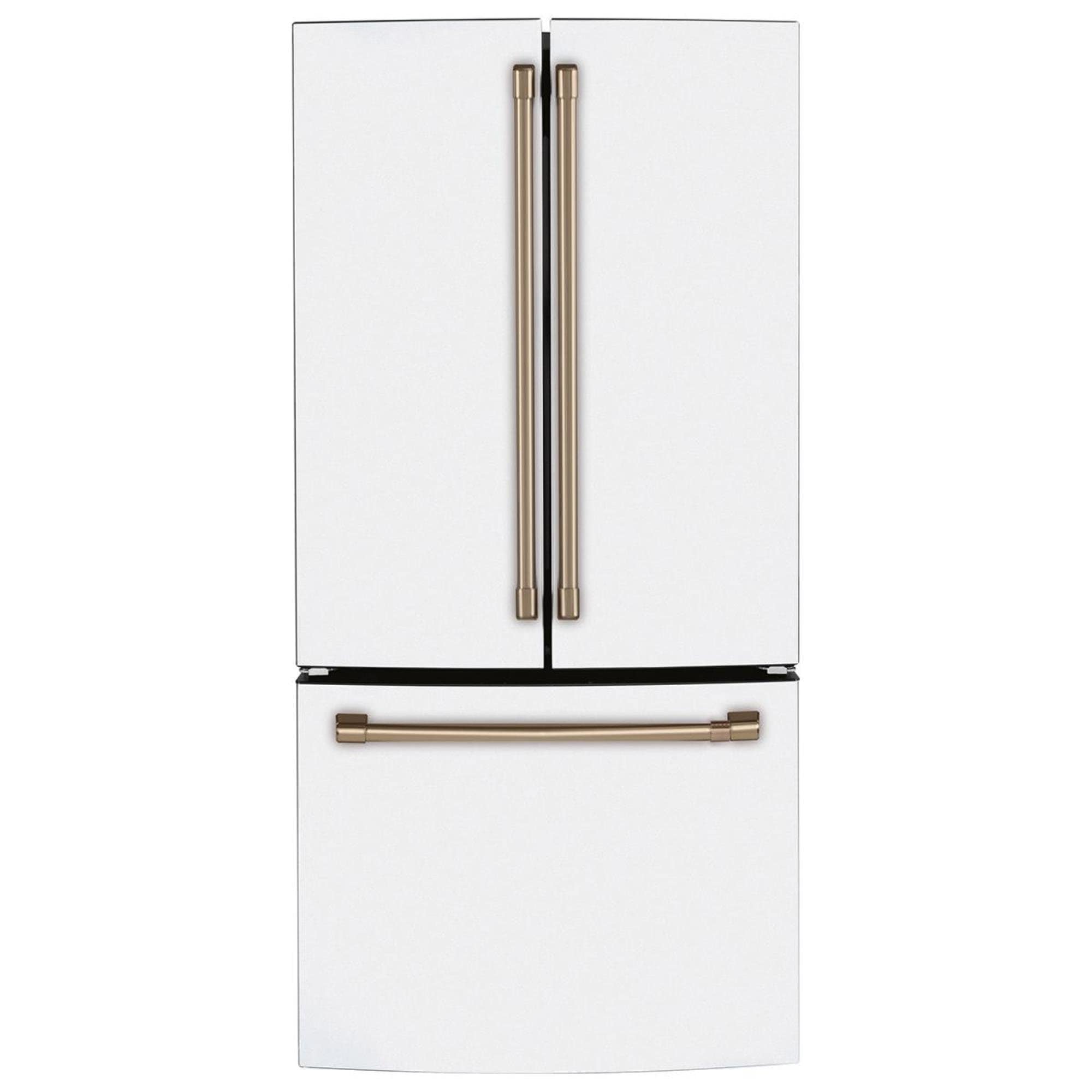 GE Cafe 19 Cu. Ft. 3-Door French Door Refrigerator in Matte White ...