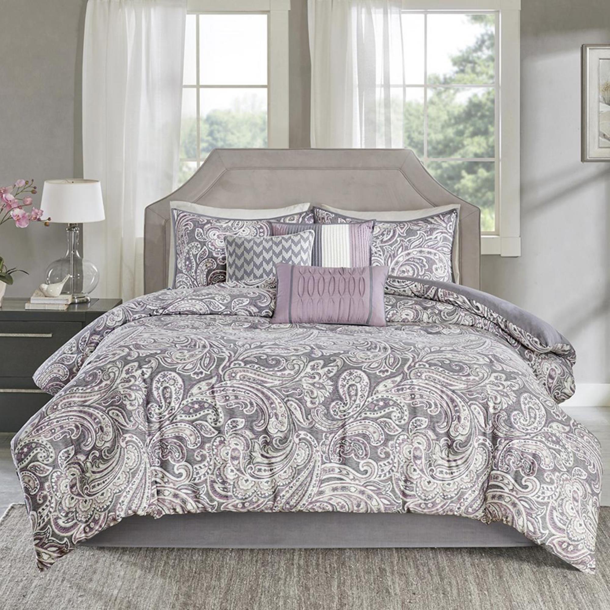 Goldstar Bedding Gabby 7 Piece California King Comforter Set In Purple Nebraska Furniture Mart