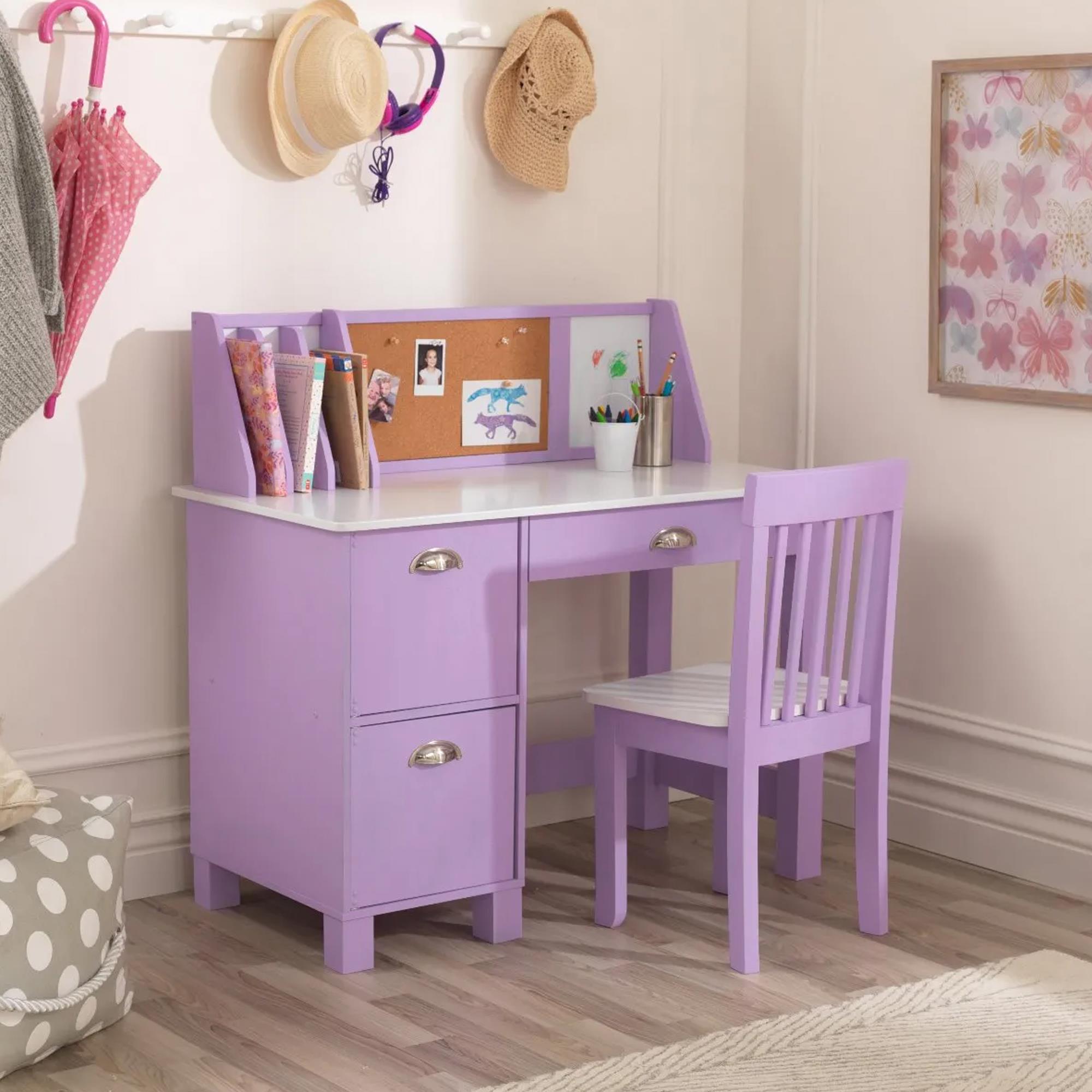 study table with drawers and chair