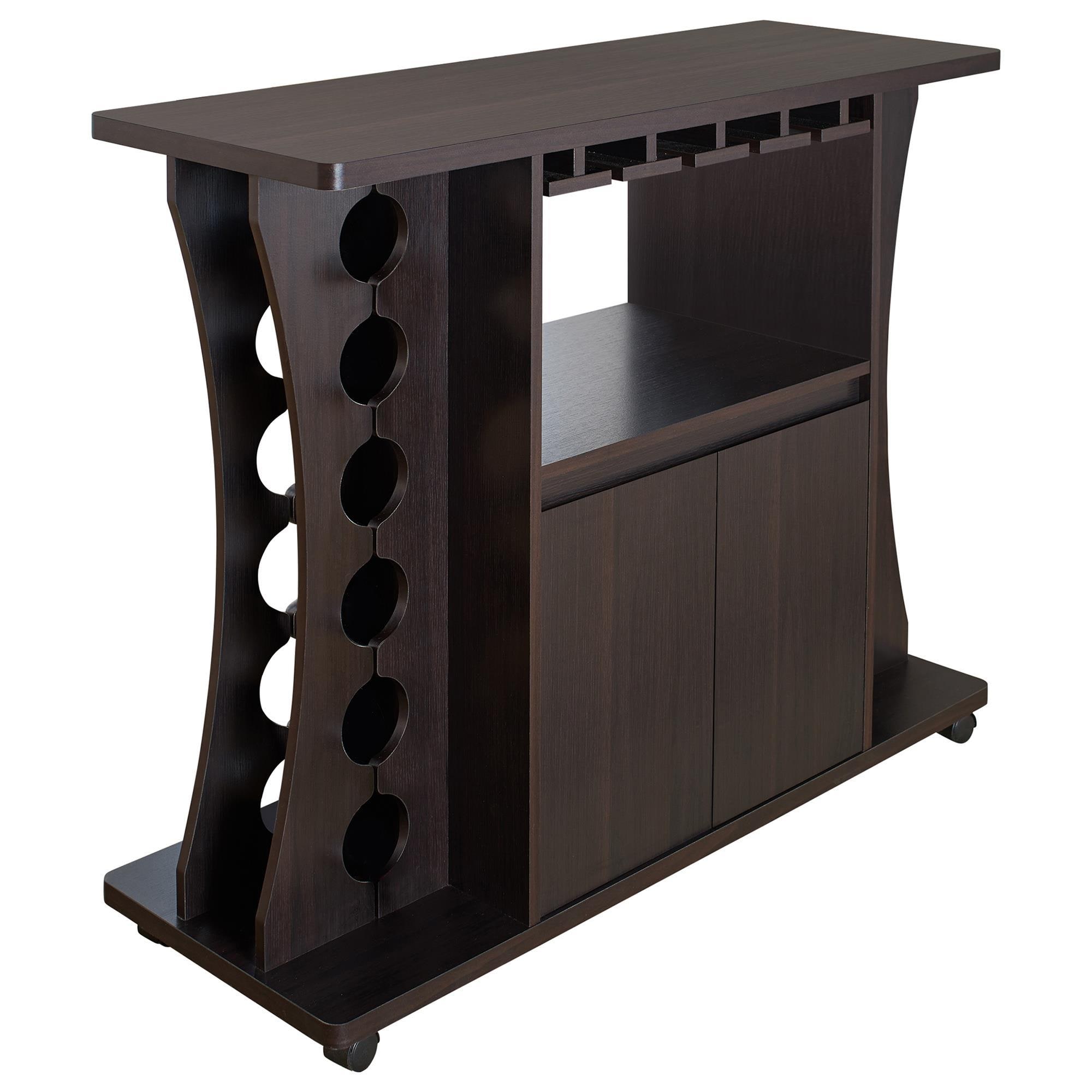 espresso buffet with wine rack