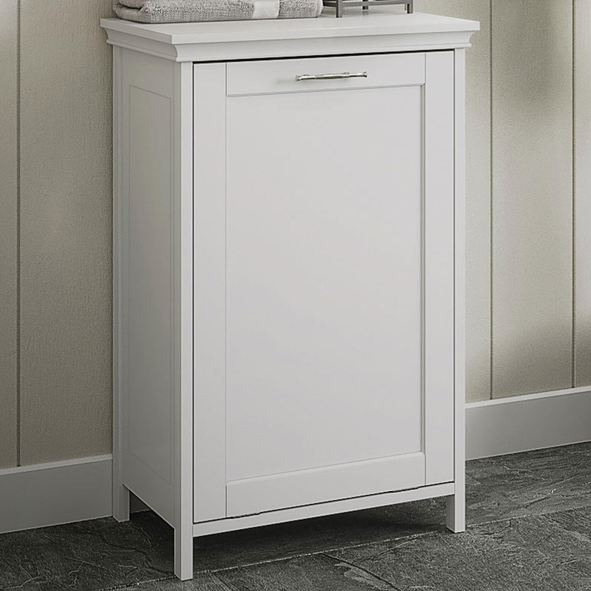 RiverRidge Home Somerset Tilt-Out Laundry Hamper in White