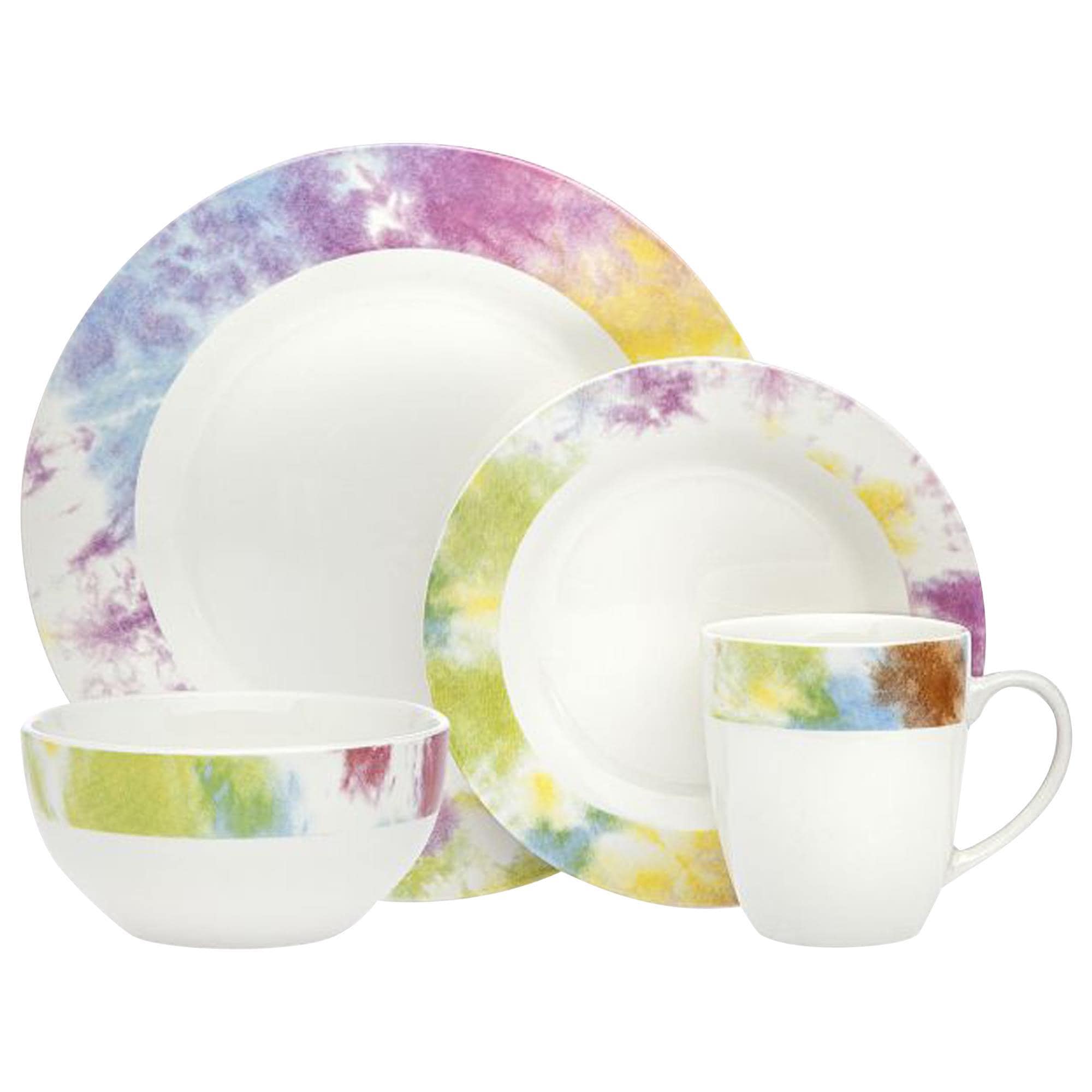 Beehive Porcelain 16 Piece Dinnerware Set, Service For 4 – Godinger