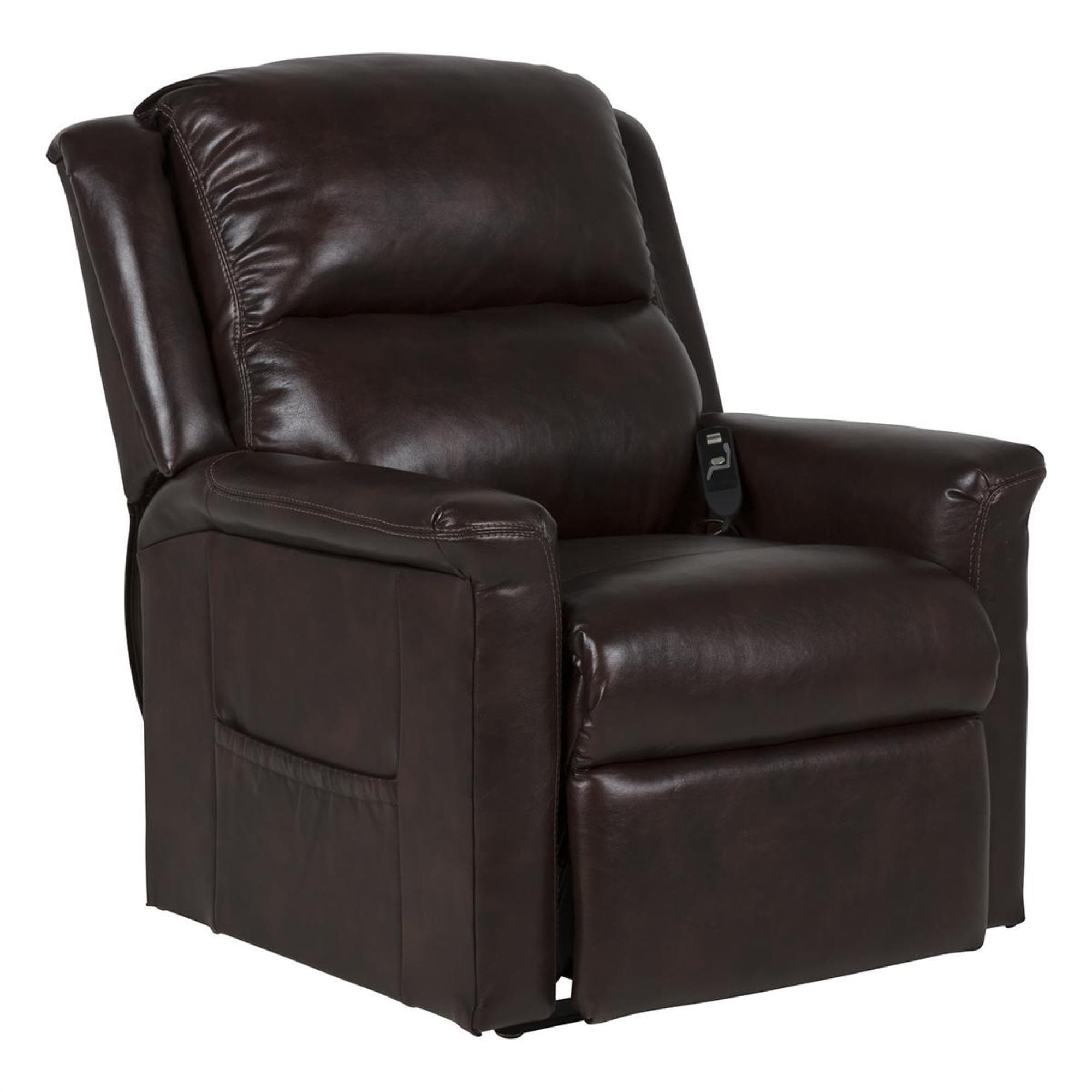 9181 Power Lift Recliner with Lumbar Support(Medium, Chenile Gray)