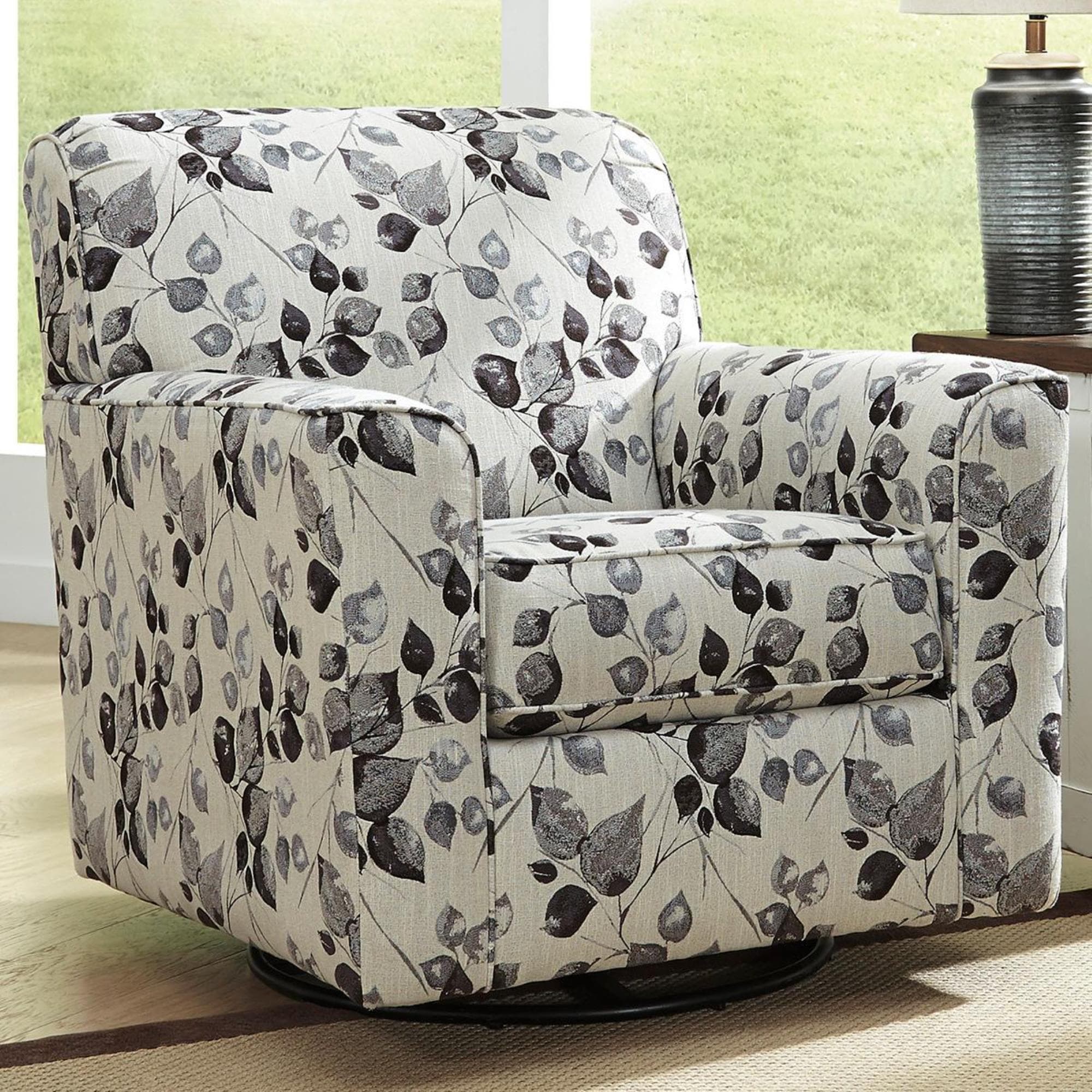 Print swivel 2024 accent chair