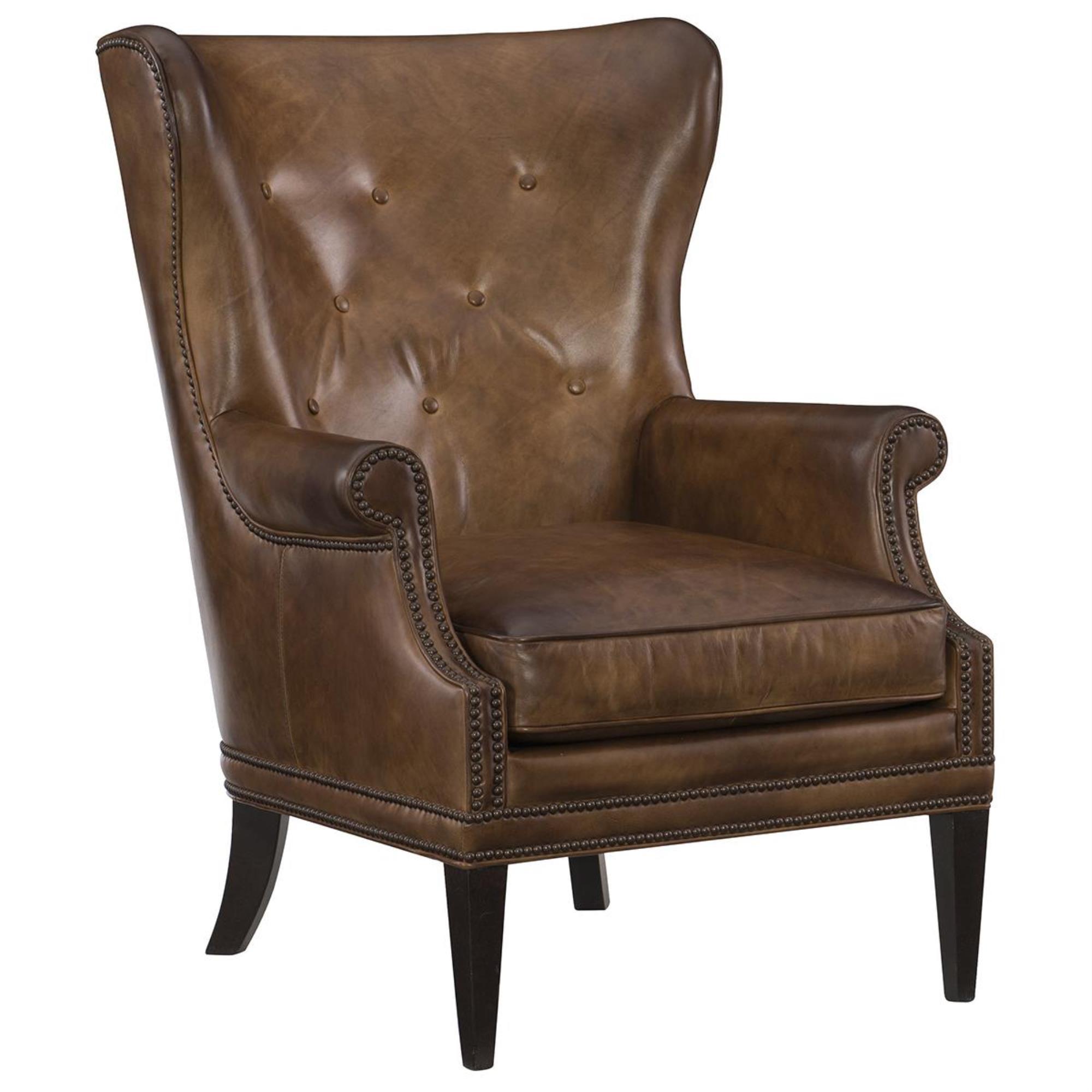 leather wingback chair next