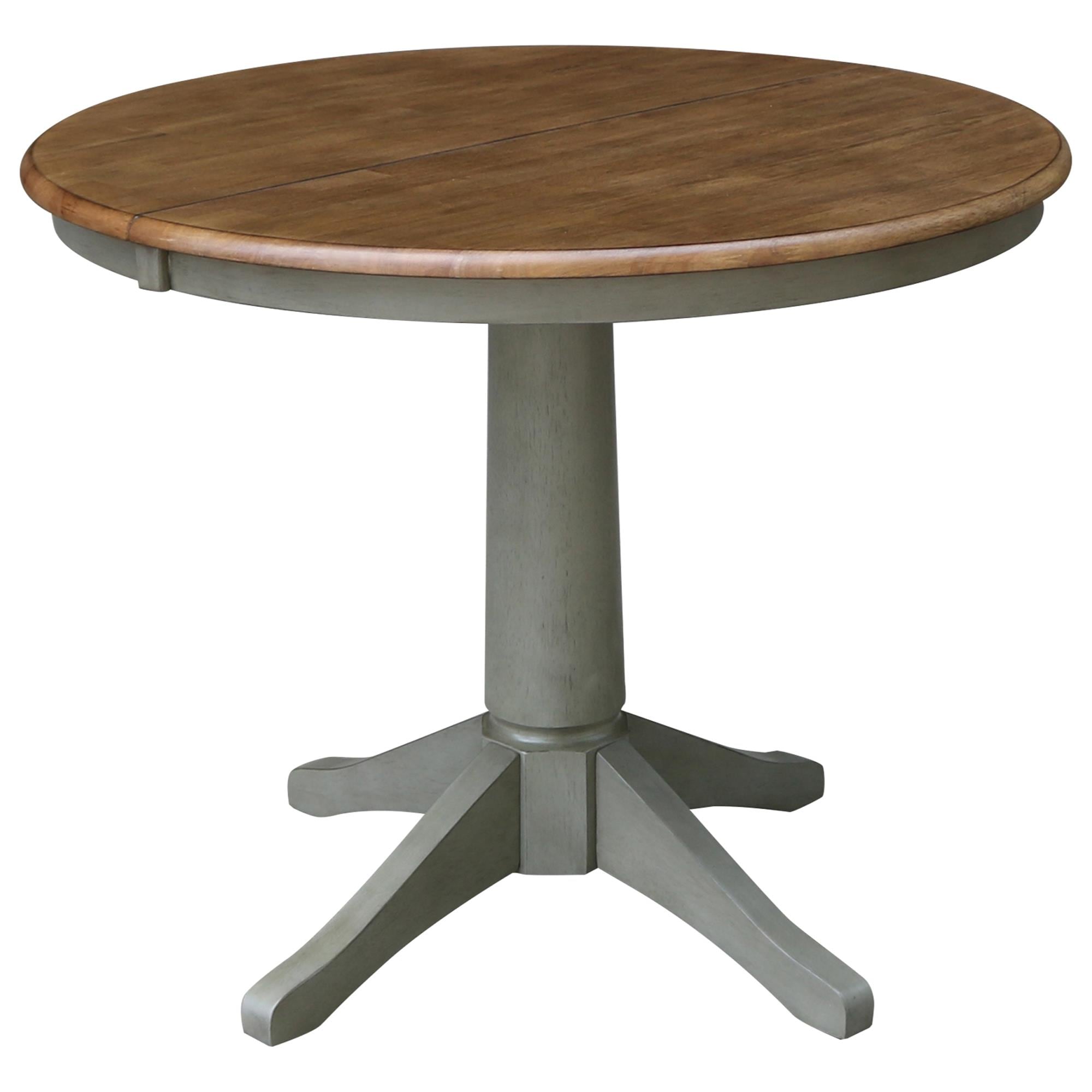 36 inch round extension dining table