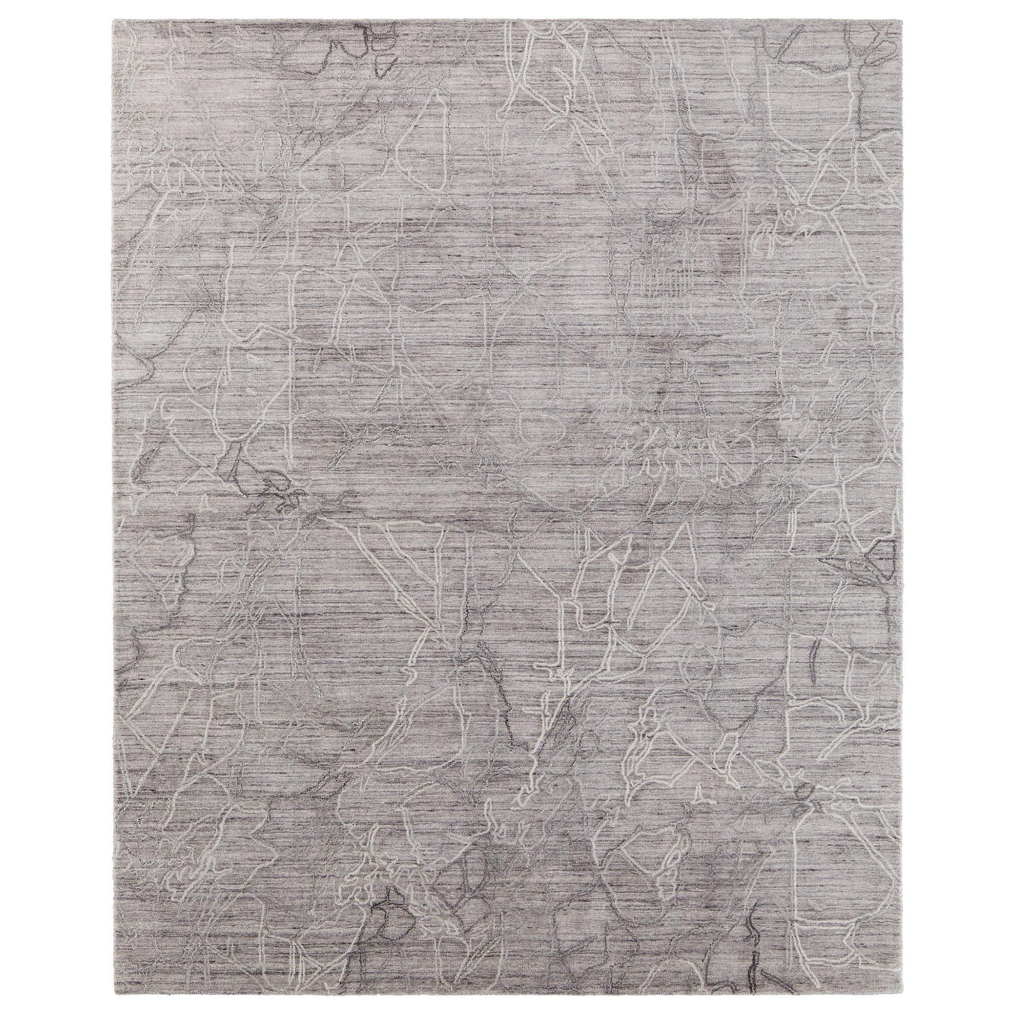 Feizy Rugs Whitton 8' x 10' Gray and Ivory Area Rug | NFM