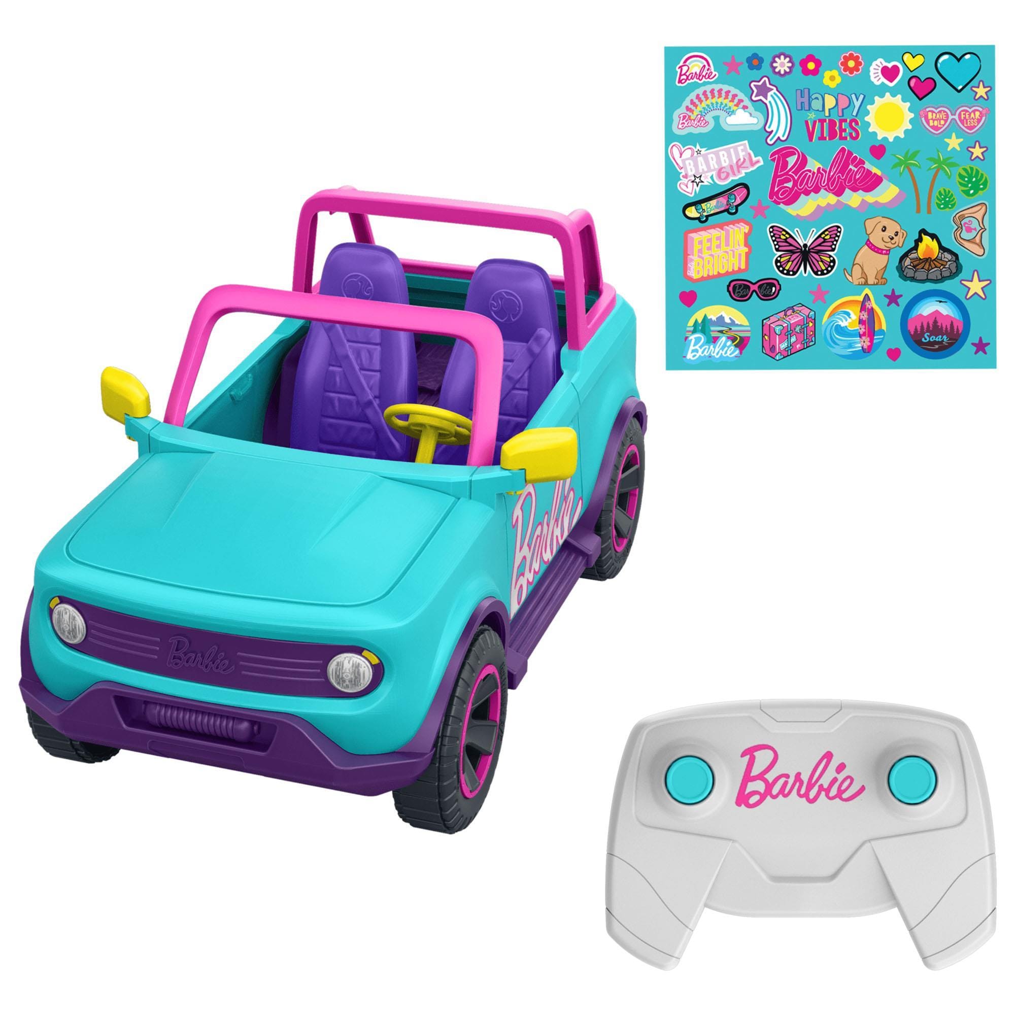 Barbie RC Barbie SUV Battery Powered Toy Truck with Remote Control NFM