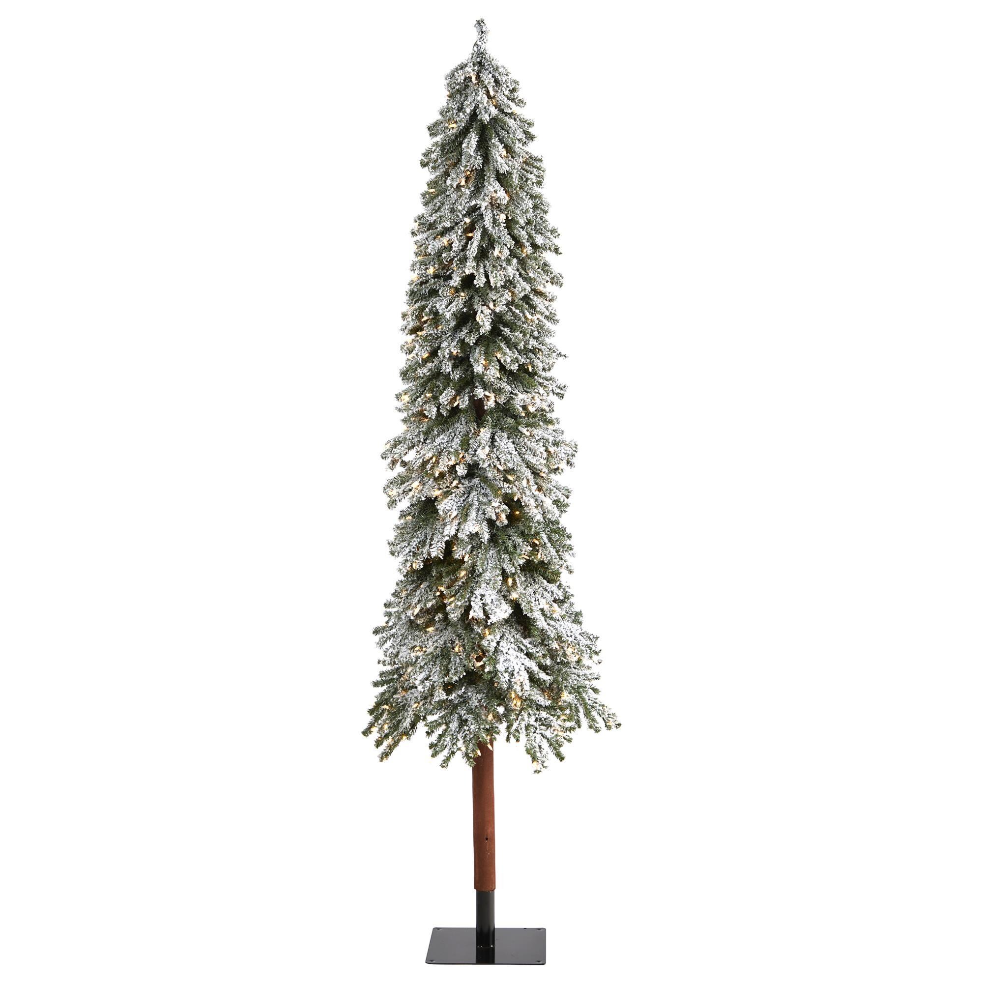 Nearly Natural Inc 8' Flocked Grand Alpine Artificial Christmas Tree ...