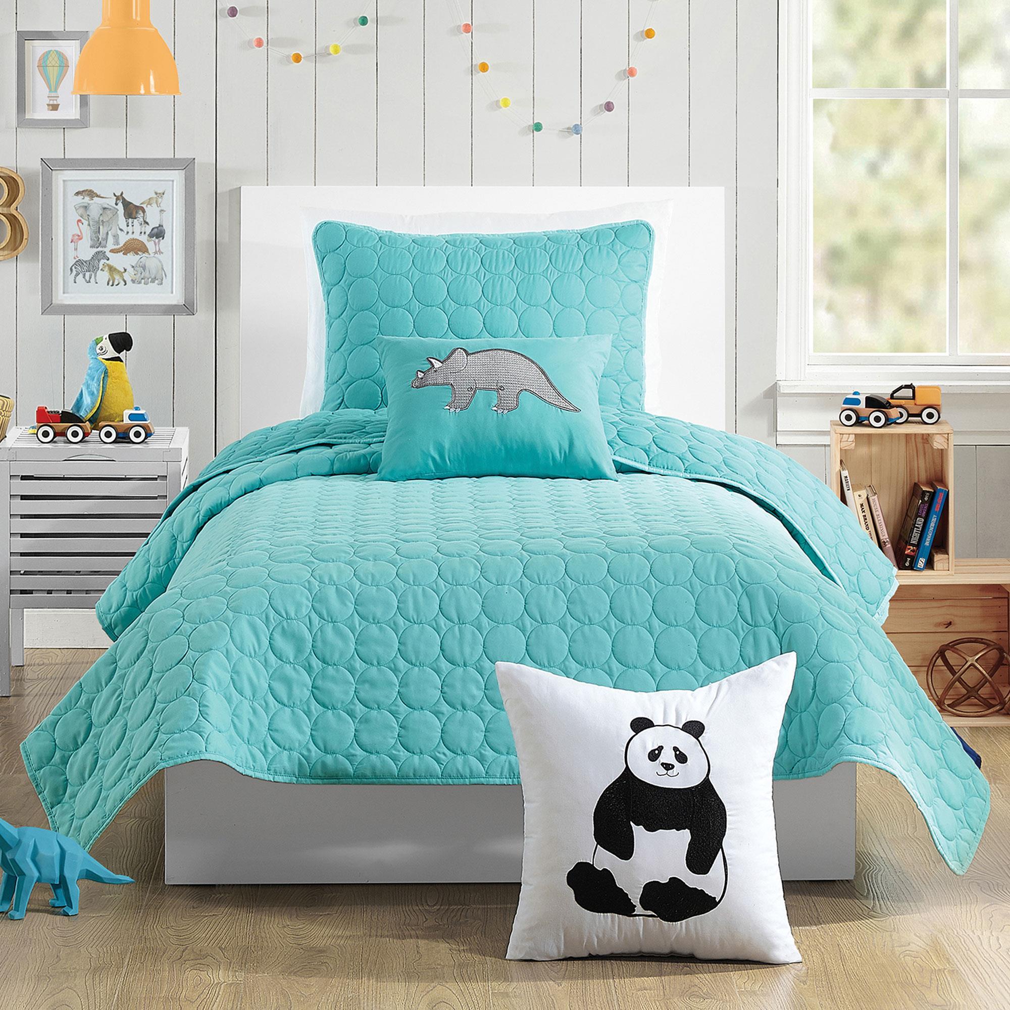 Peking Handicraft Denita 2-Piece Twin Quilt Set in Aqua | NFM