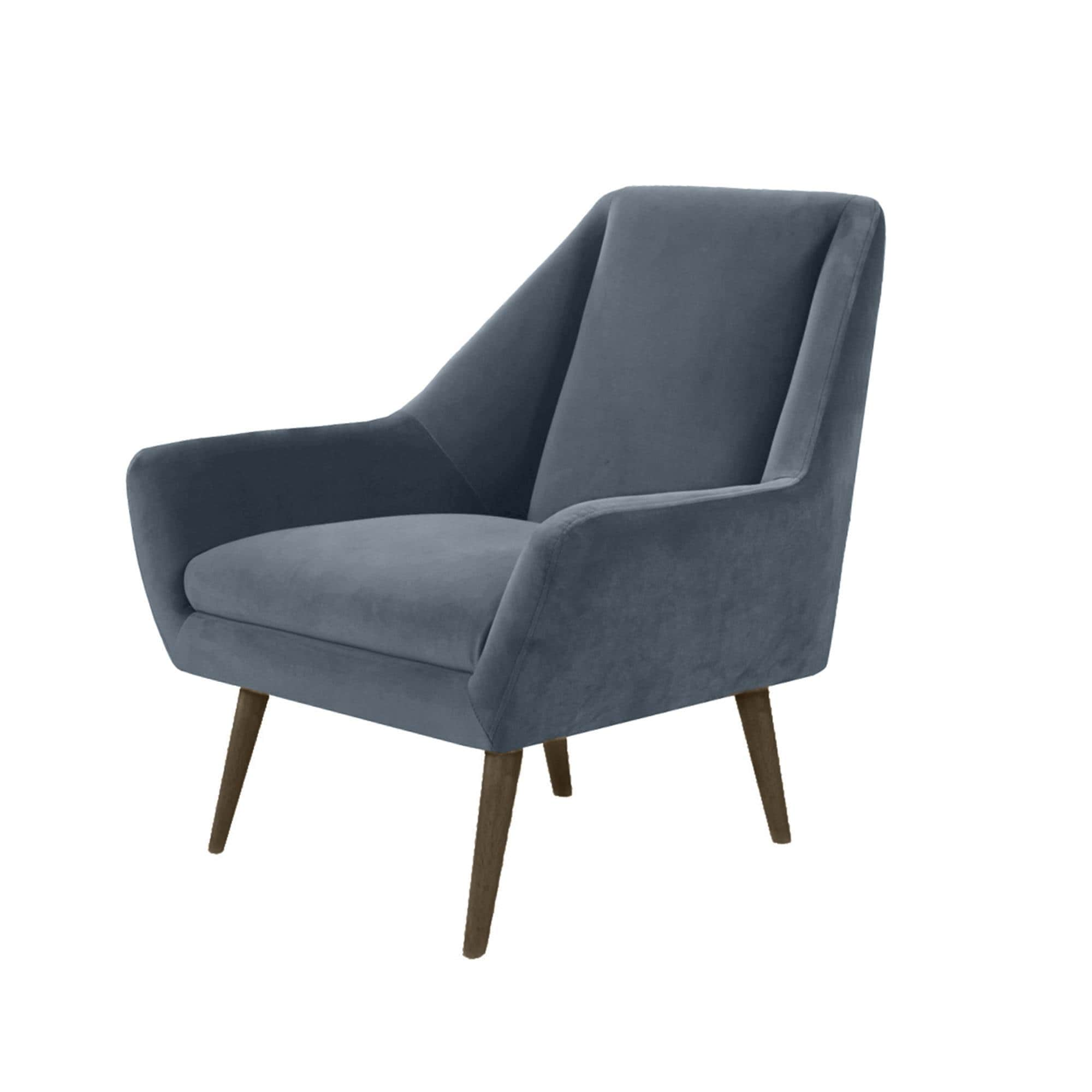 37B Accent Chair in Gray Velvet | NFM