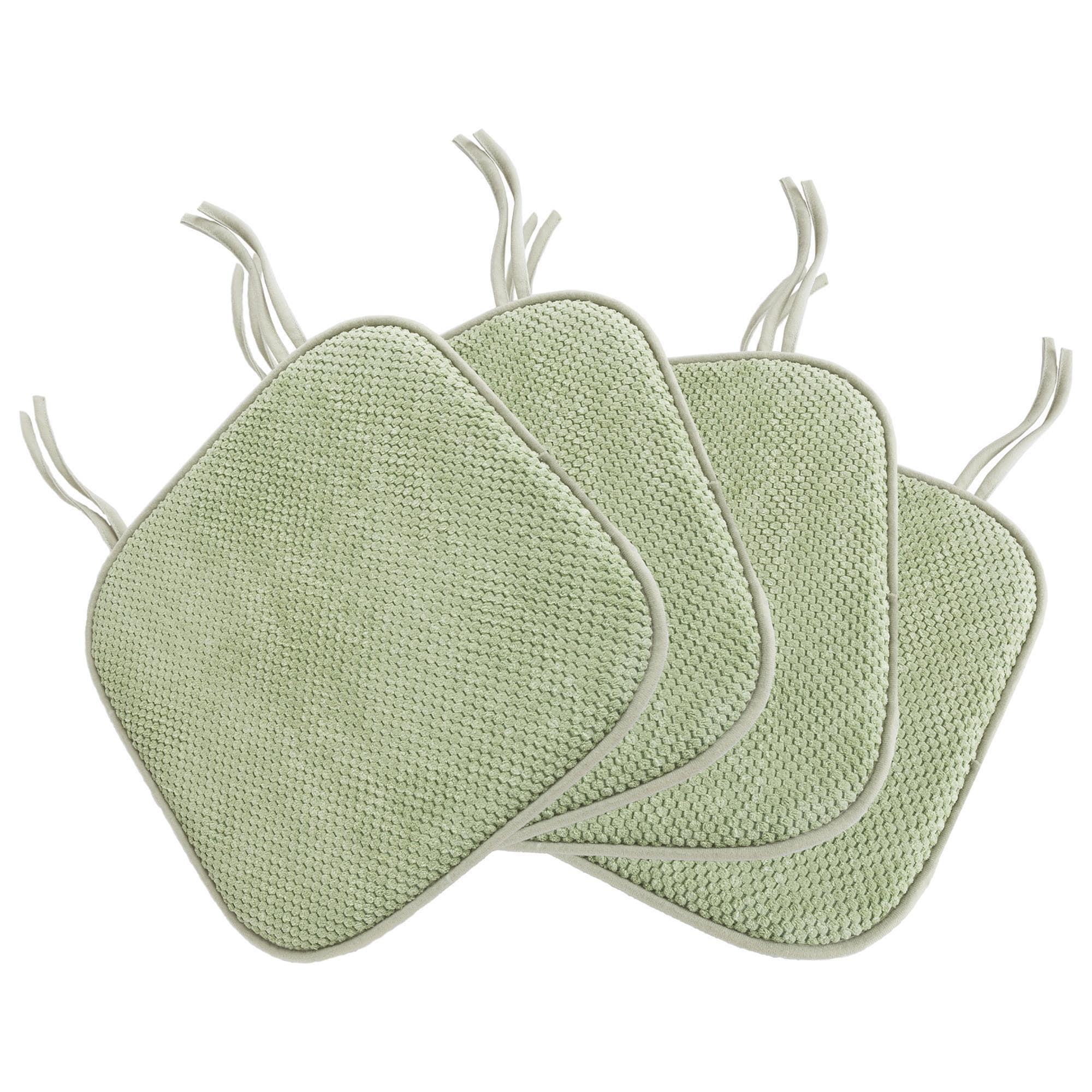 Lavish Home Memory Foam Chair Pad - Green