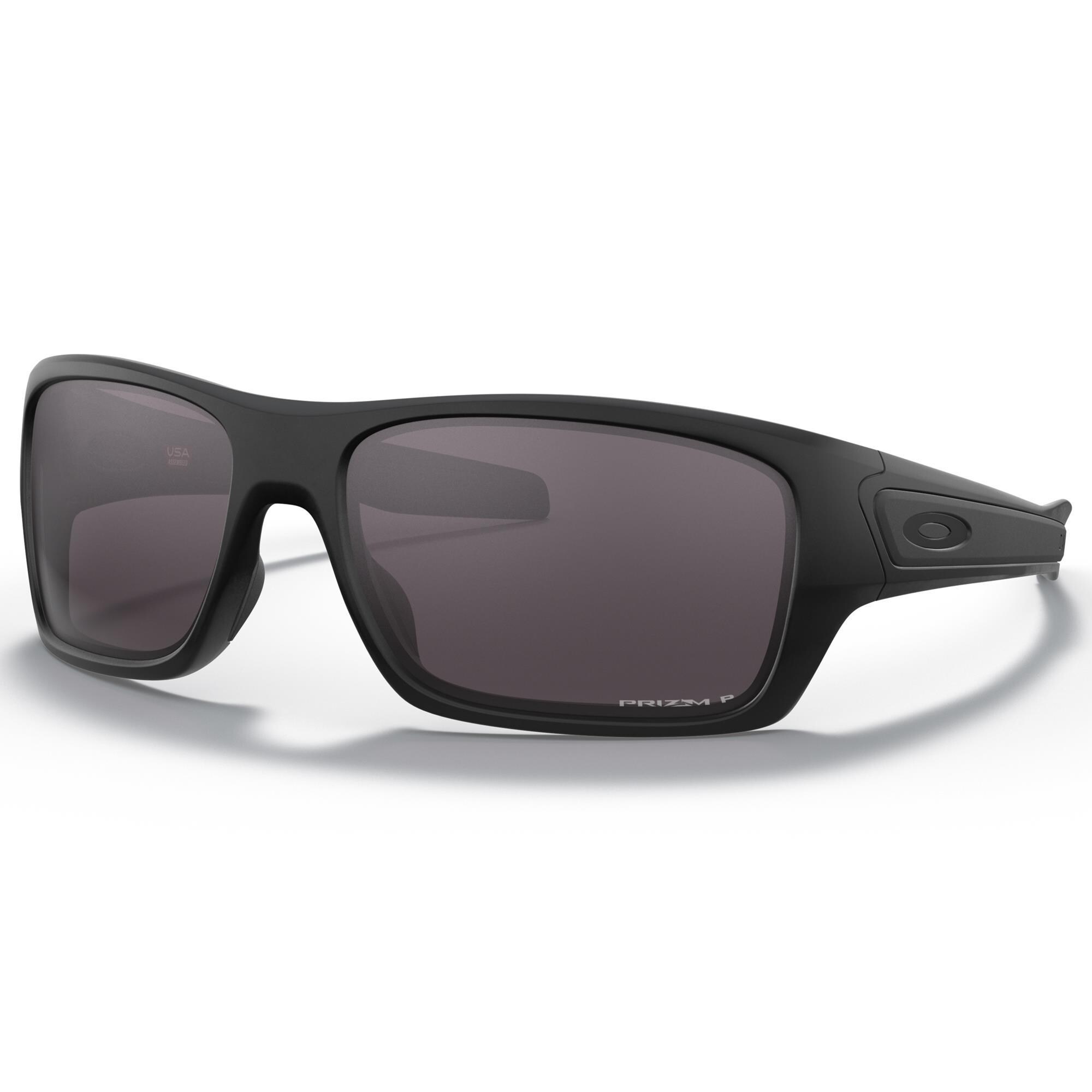 Oakley Turbine Sunglasses with Prizm Grey Polarized Lenses in Matte Black NFM