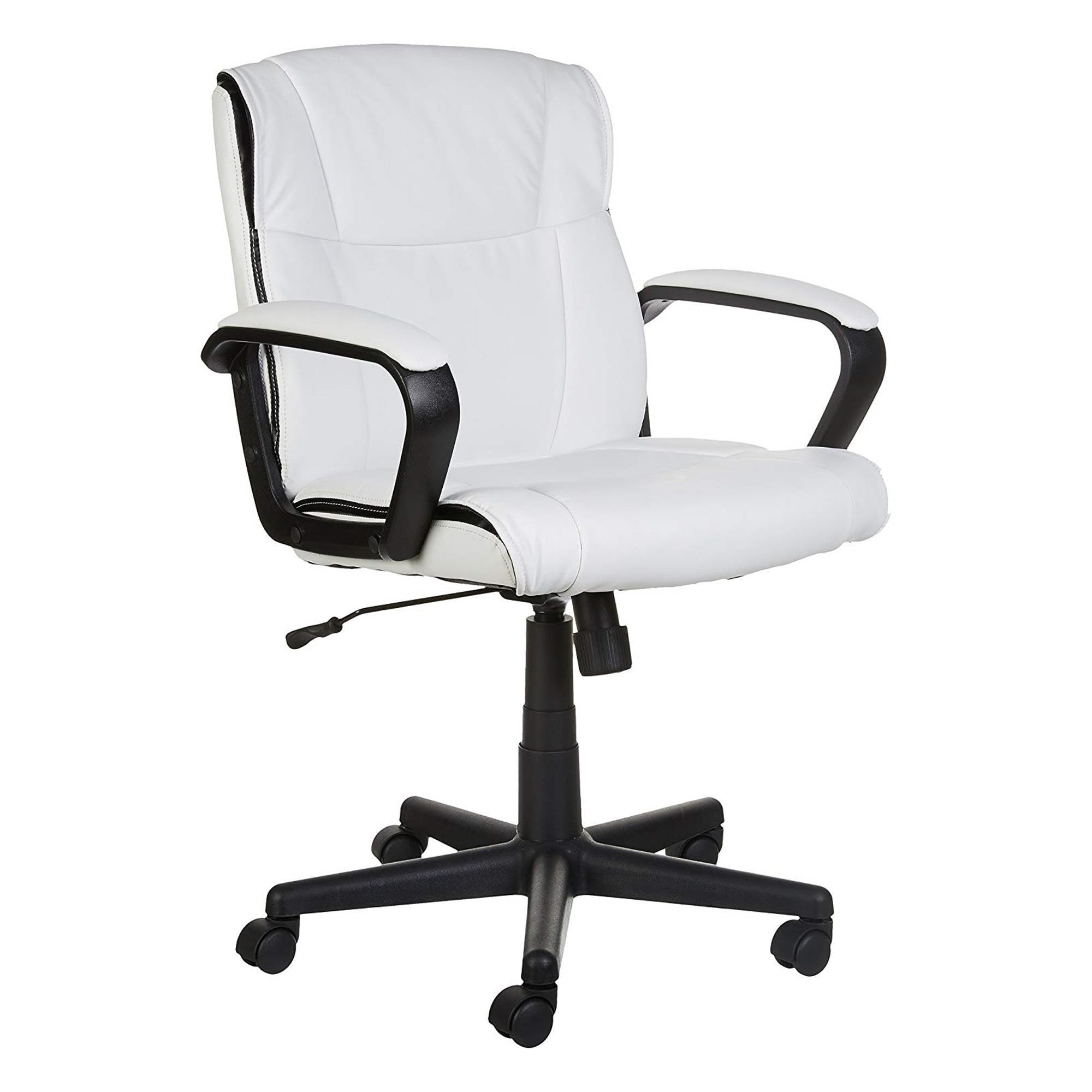 Global Seating Mid Back Executive Chair in White | NFM