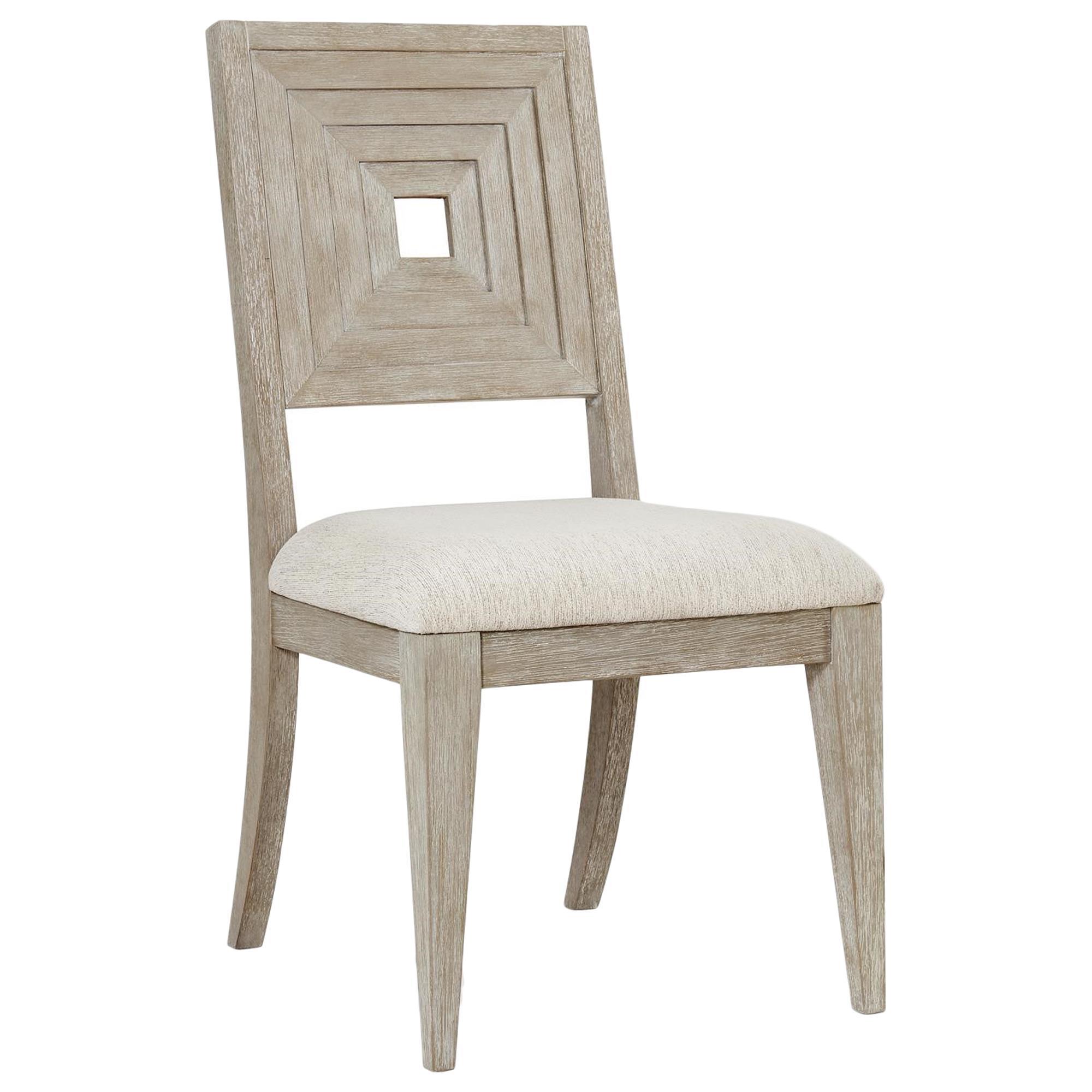 Shannon Hills Cascade Upholstered Wood Back Side Chair in Dovetail | NFM