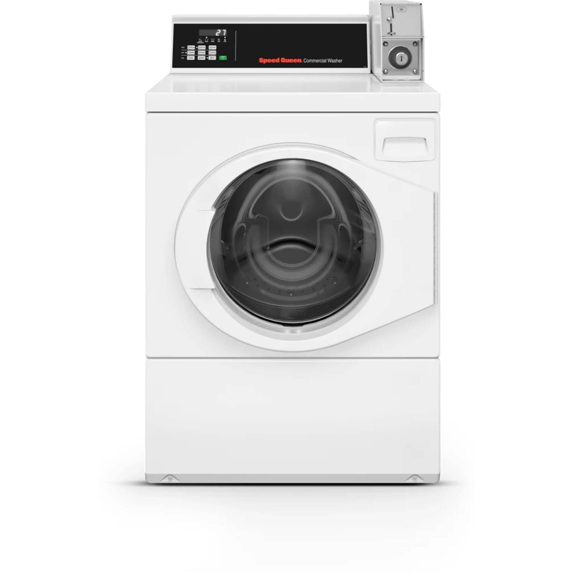 Speed Queen 3.42 Cu. Ft. Front Load Coin Drop Washer in White | Shop NFM