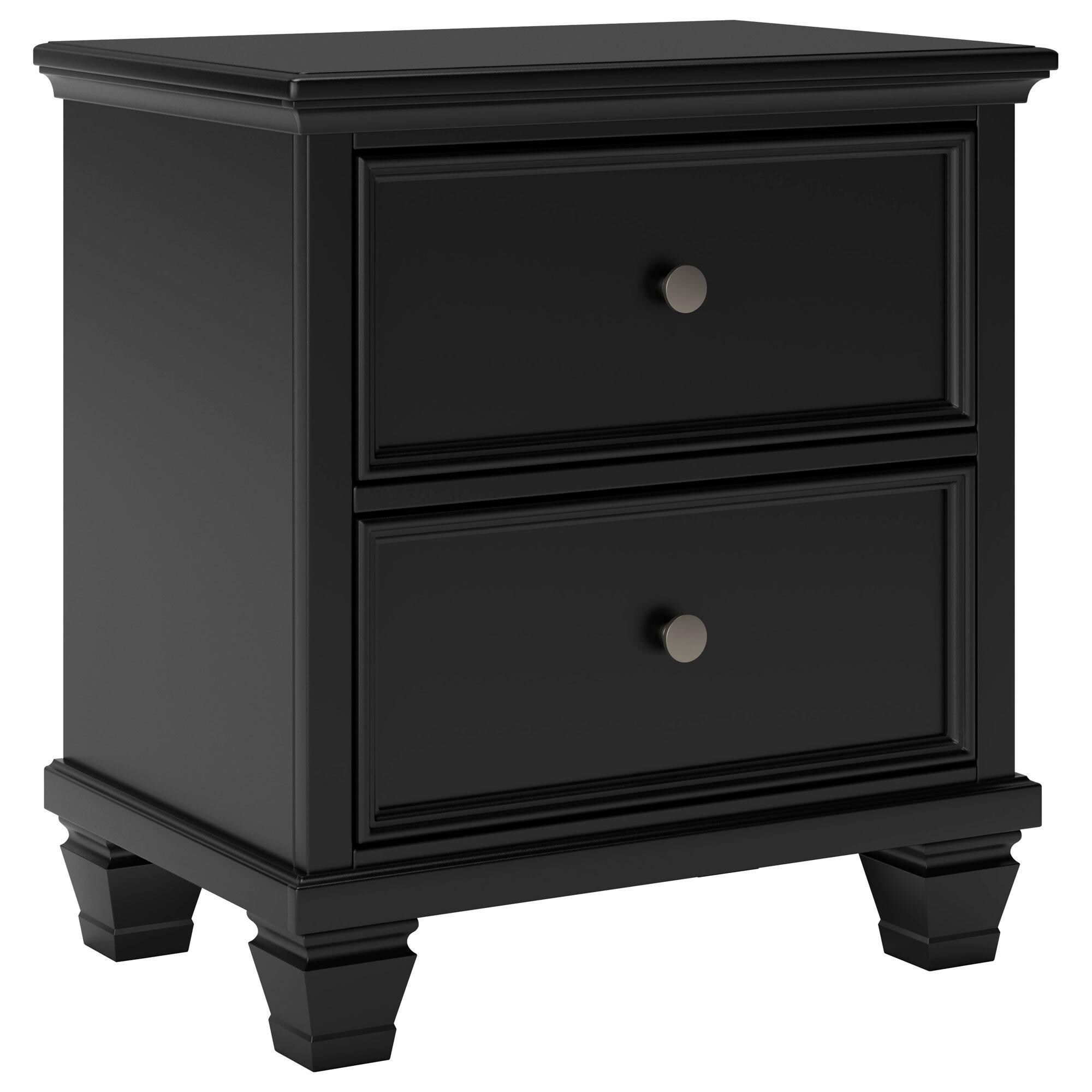 Signature Design by Ashley Lanolee 2-Drawer Nightstand in Black | NFM