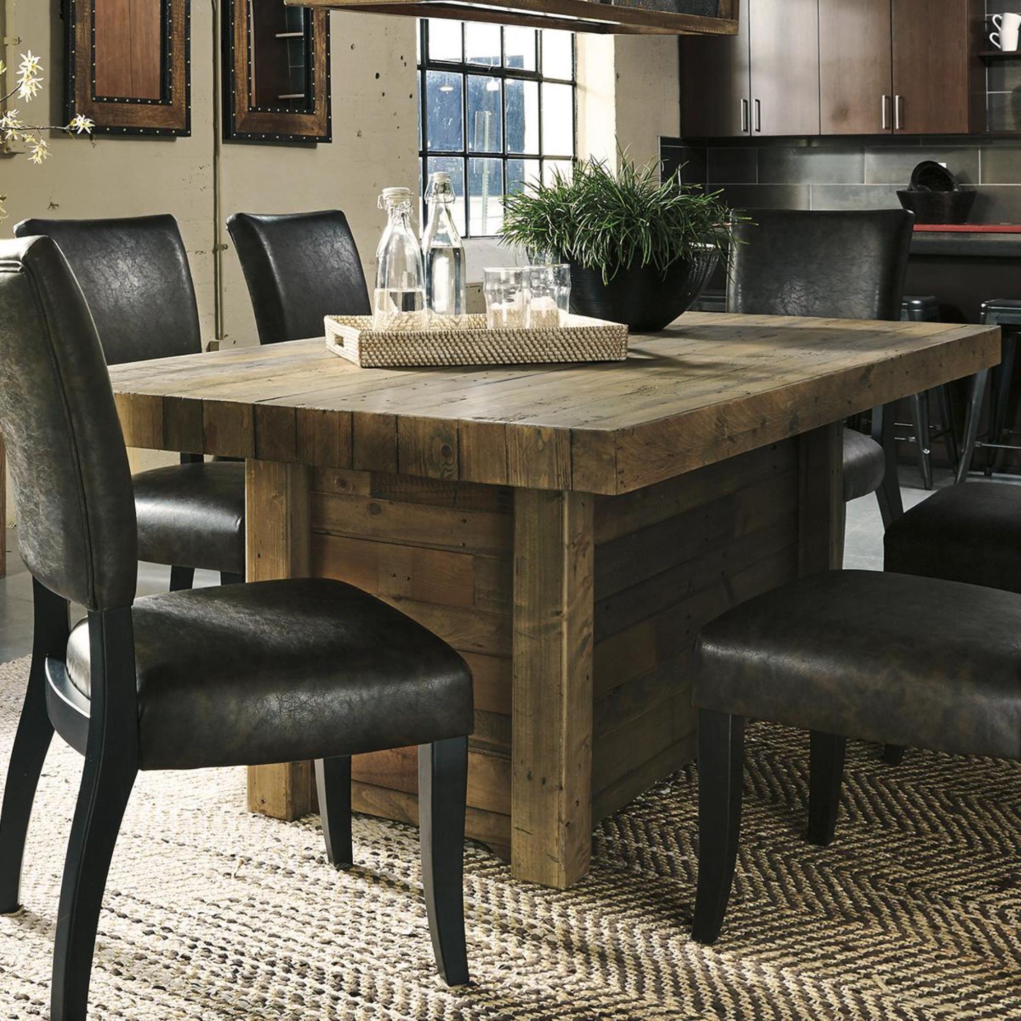 ashley sommerford brown rectangular dining room table