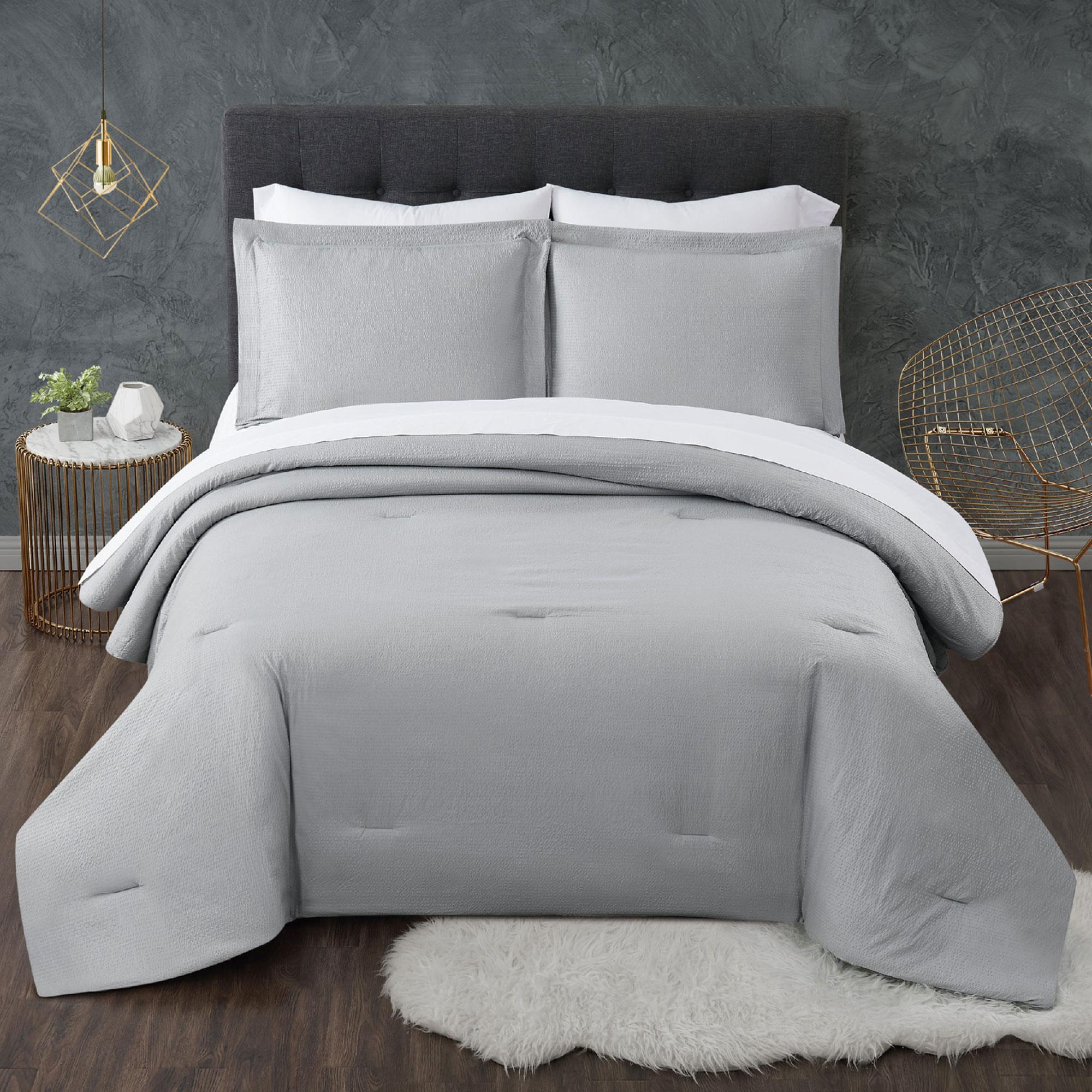 Pem America Truly Calm 5-Piece Twin Bed in a Bag in Grey and White | NFM