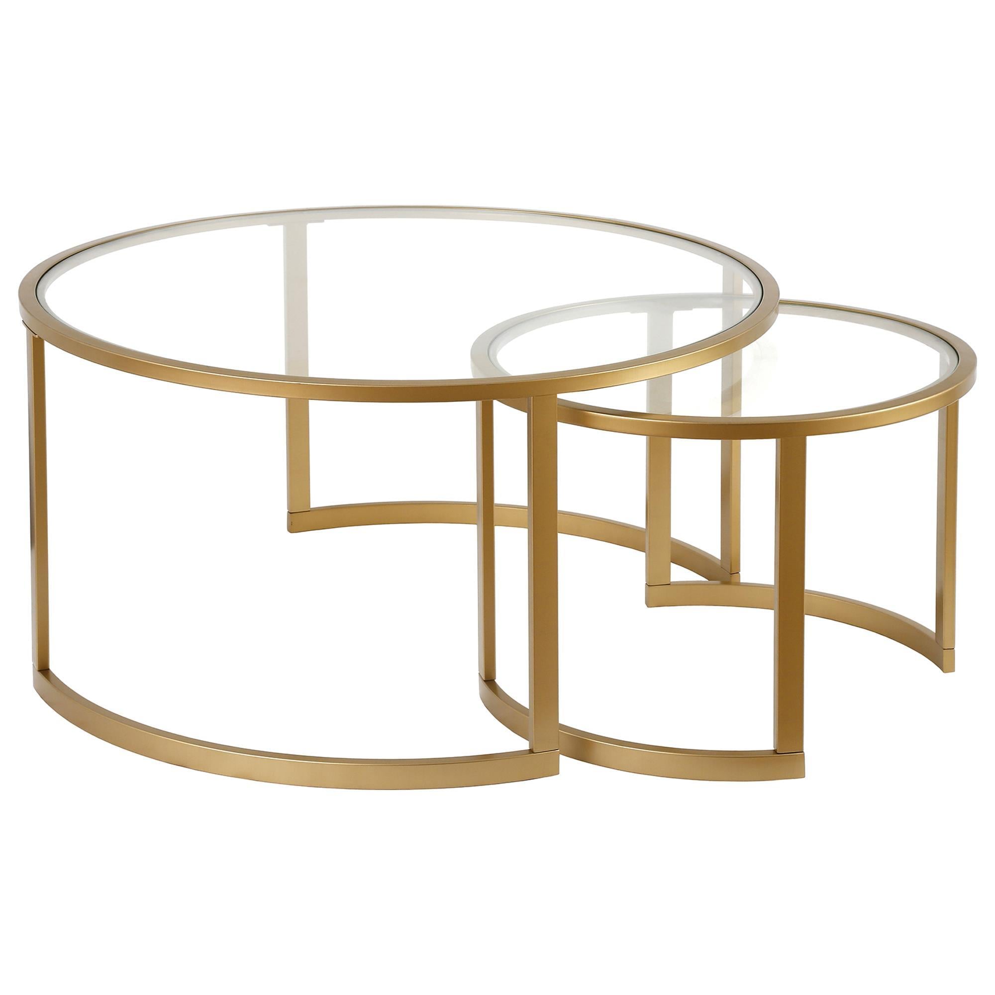 mitera round nesting coffee table