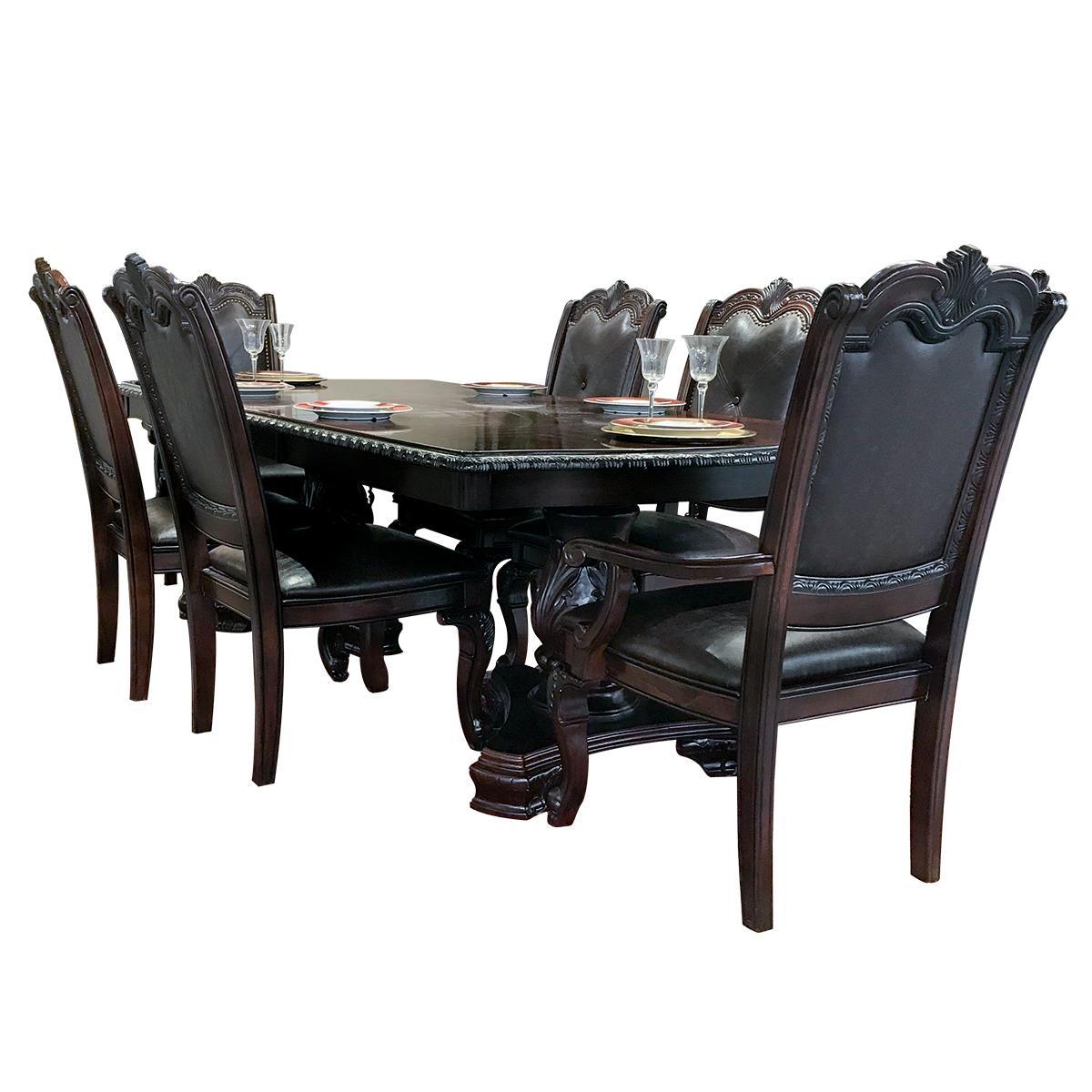 Double Pedestal Dining Table Set / Vendome Double Pedestal Dining Table Cherry Acme Furniture Furniture Cart / Click to go to reviews.