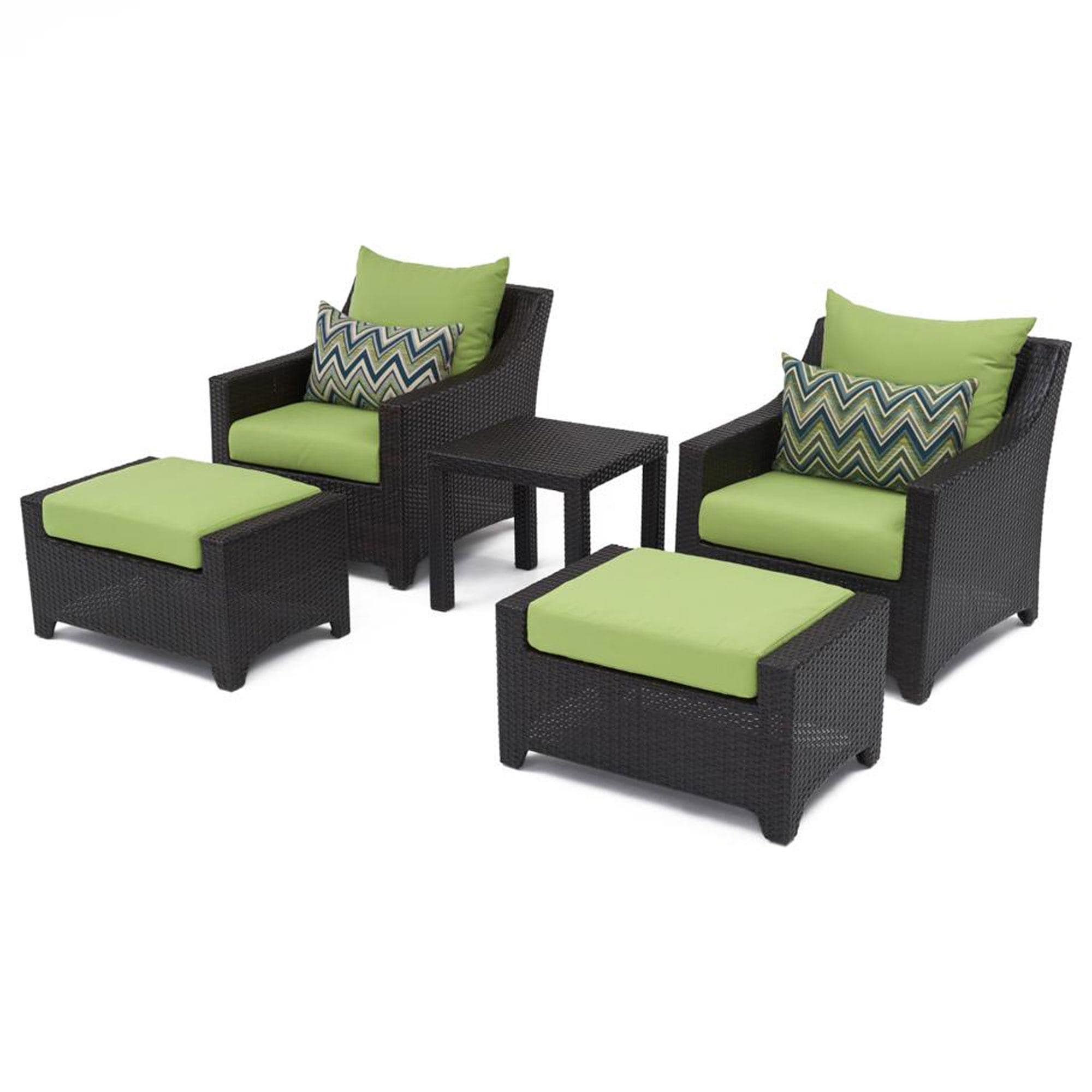 rst brands deco 5 piece club chair and ottoman set