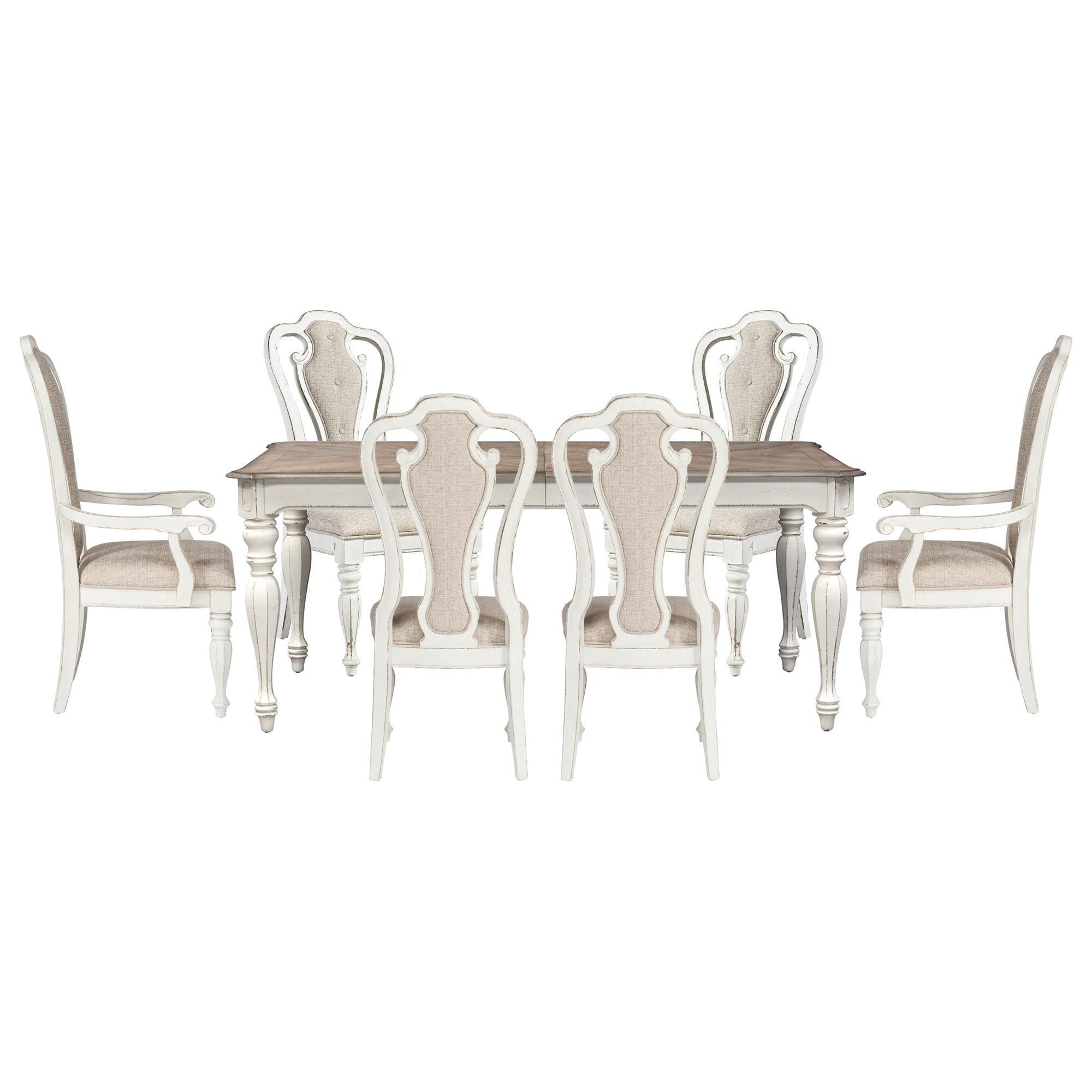 Belle Furnishings Magnolia Manor 7 Piece Rectangular Dining Set in