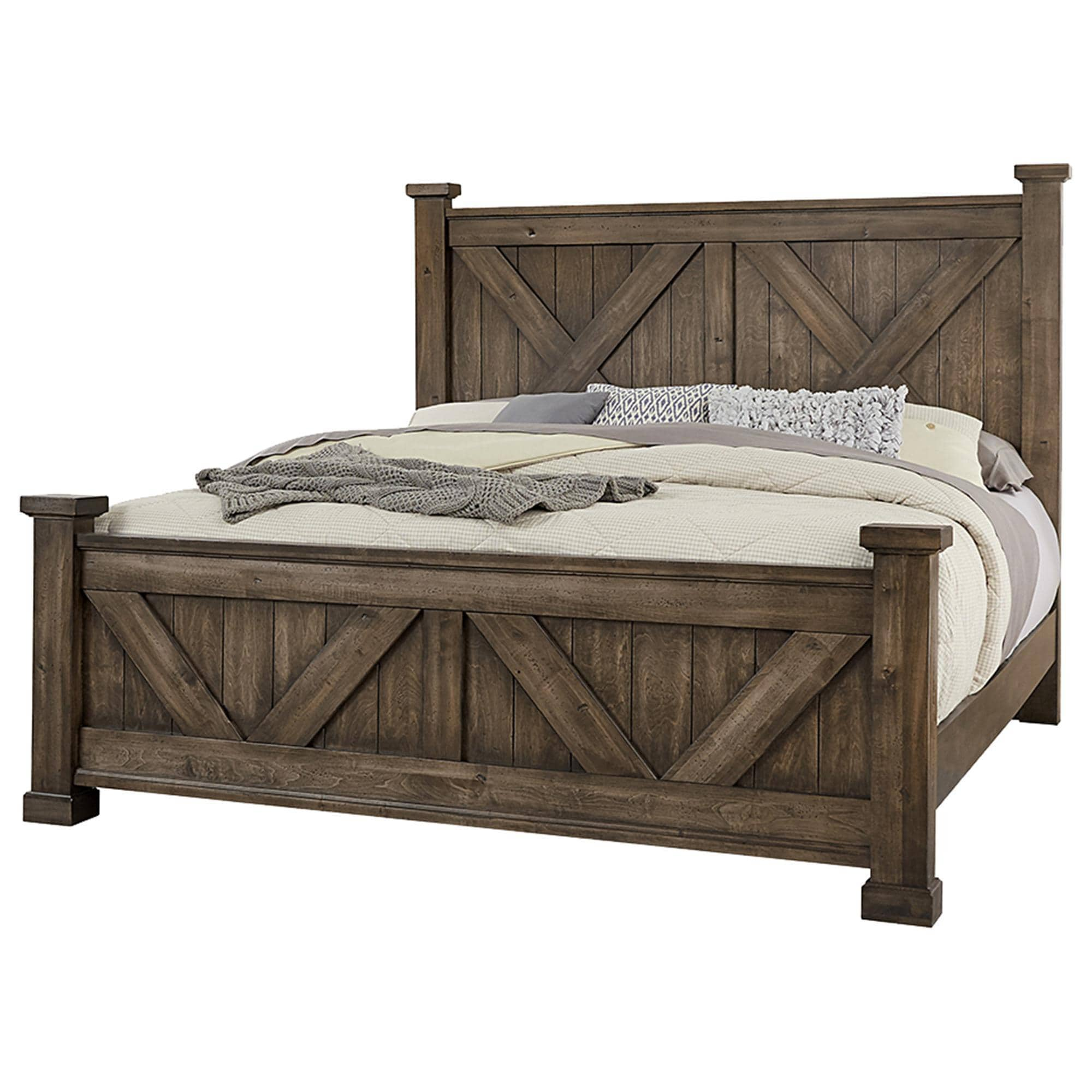 Viceray Collections Cool Rustic 4 Piece King Bedroom Set in