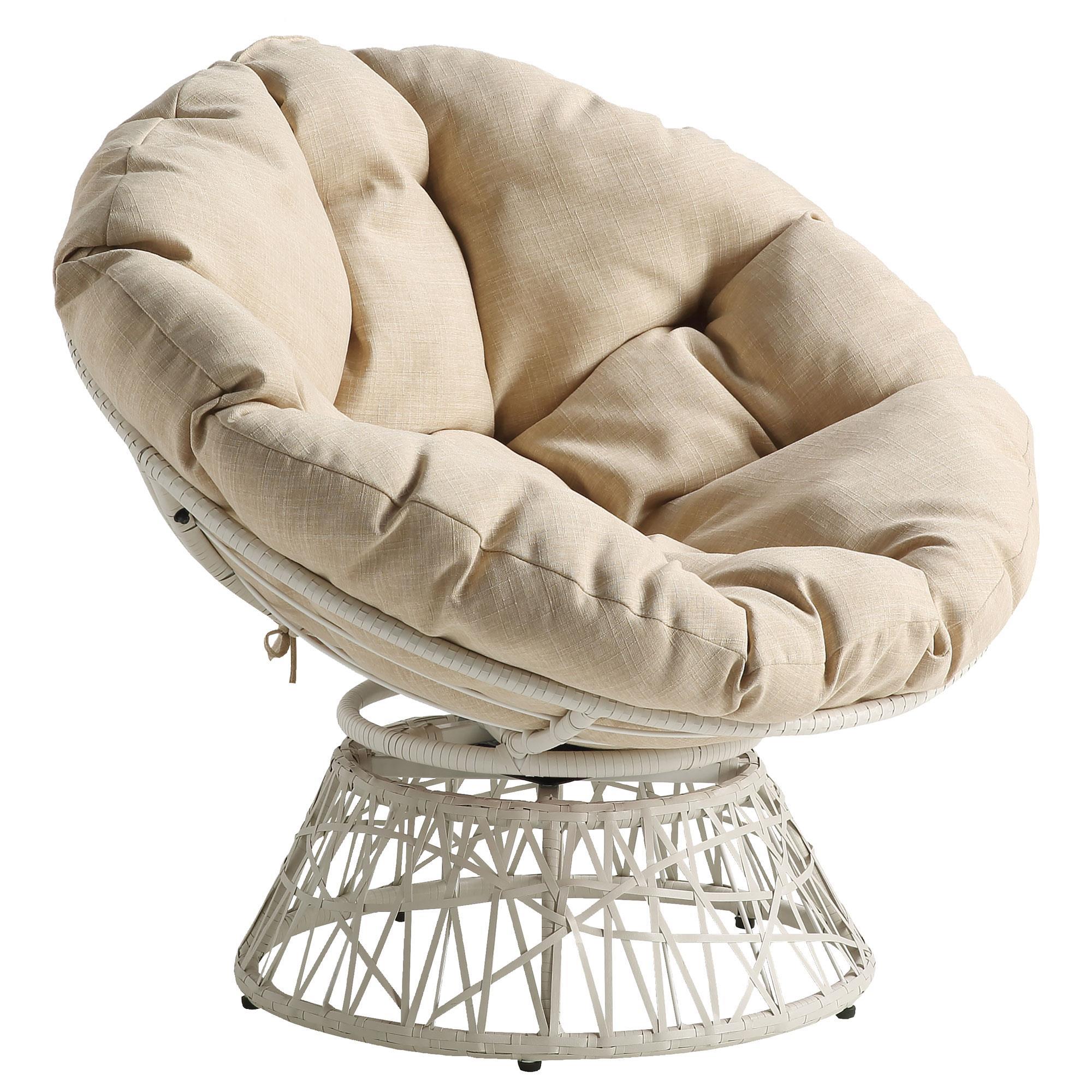 white wicker papasan chair