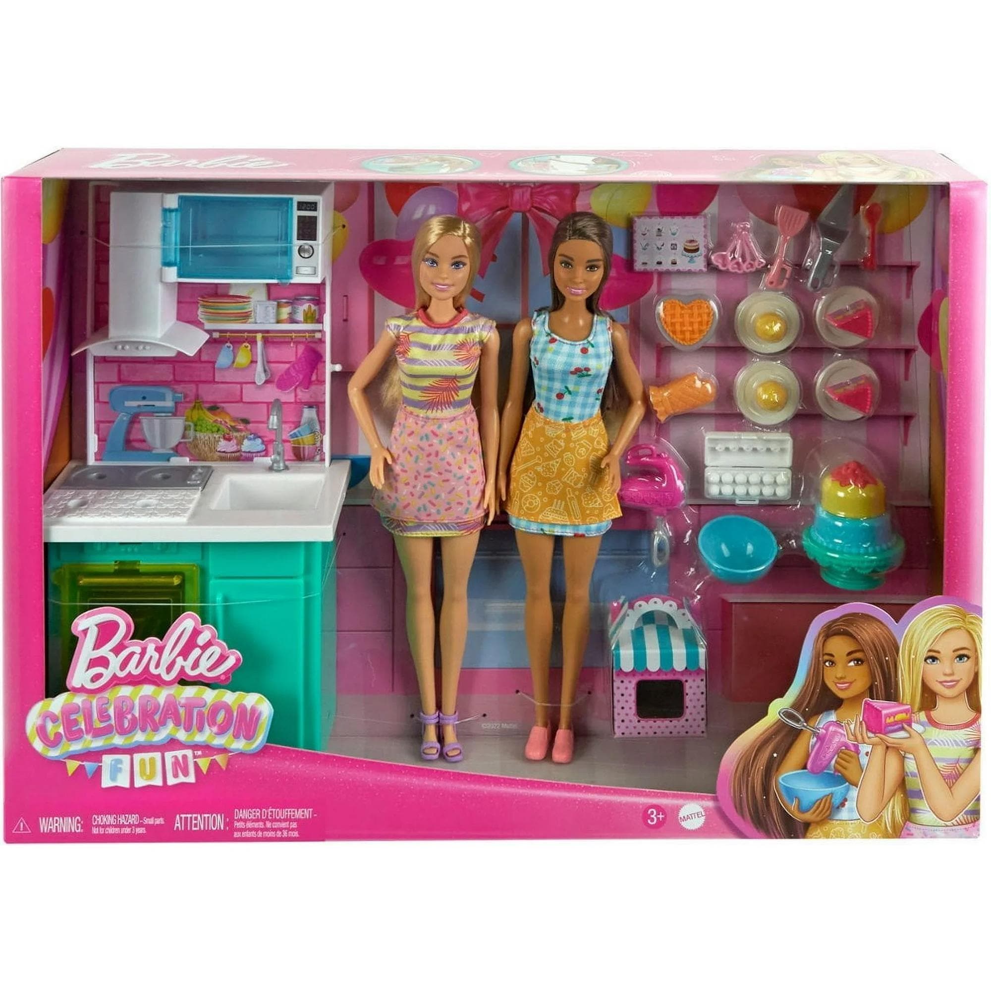 2006 AA Barbie Kitchen Gift Set Kitchen & Doll hot African American Barbie Mattel