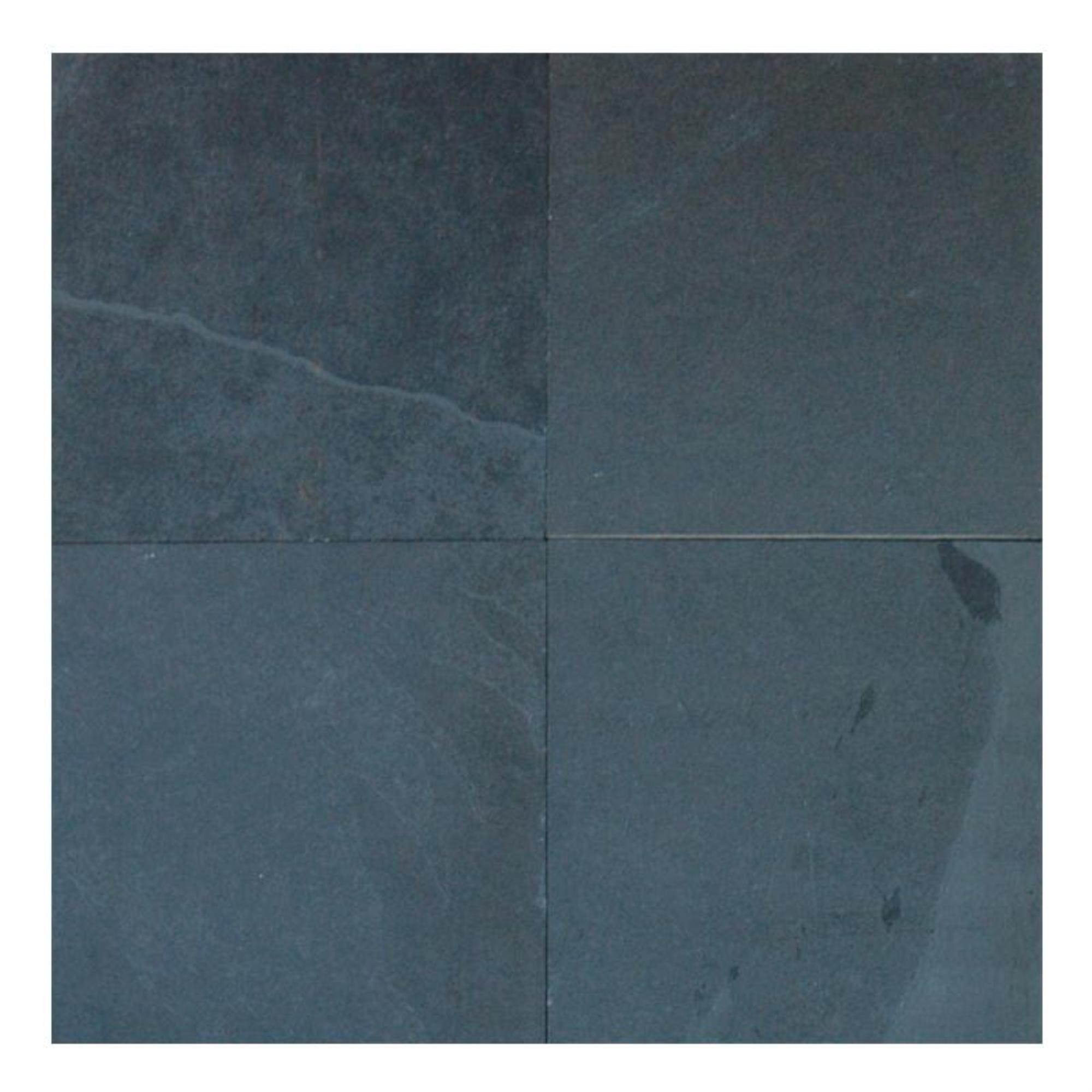 Montauk Gauged Black Slate Field Tile - SMONBLK1212G