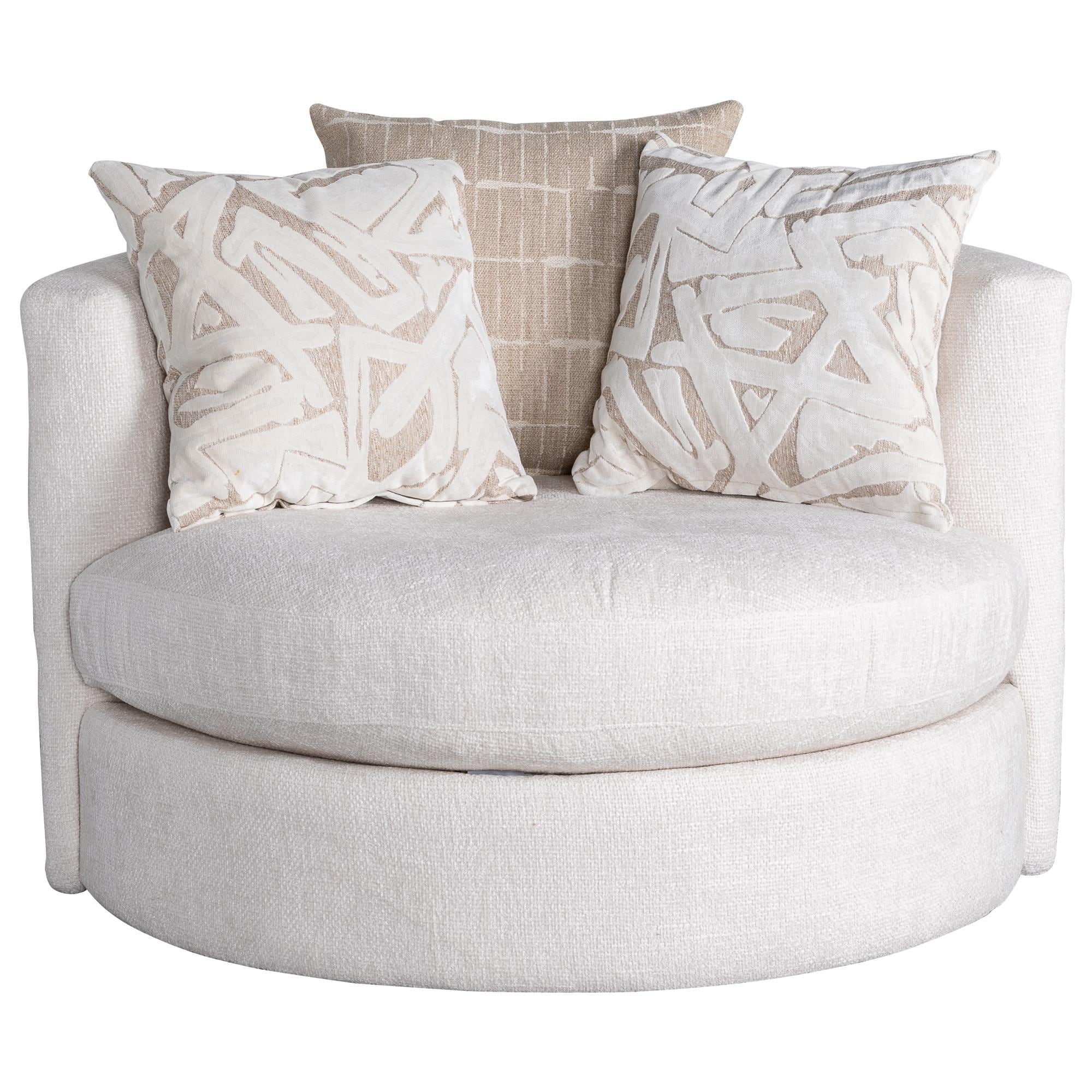 Jonathan Louis Lombardi Roundabout Swivel Chair with Toss Pillows