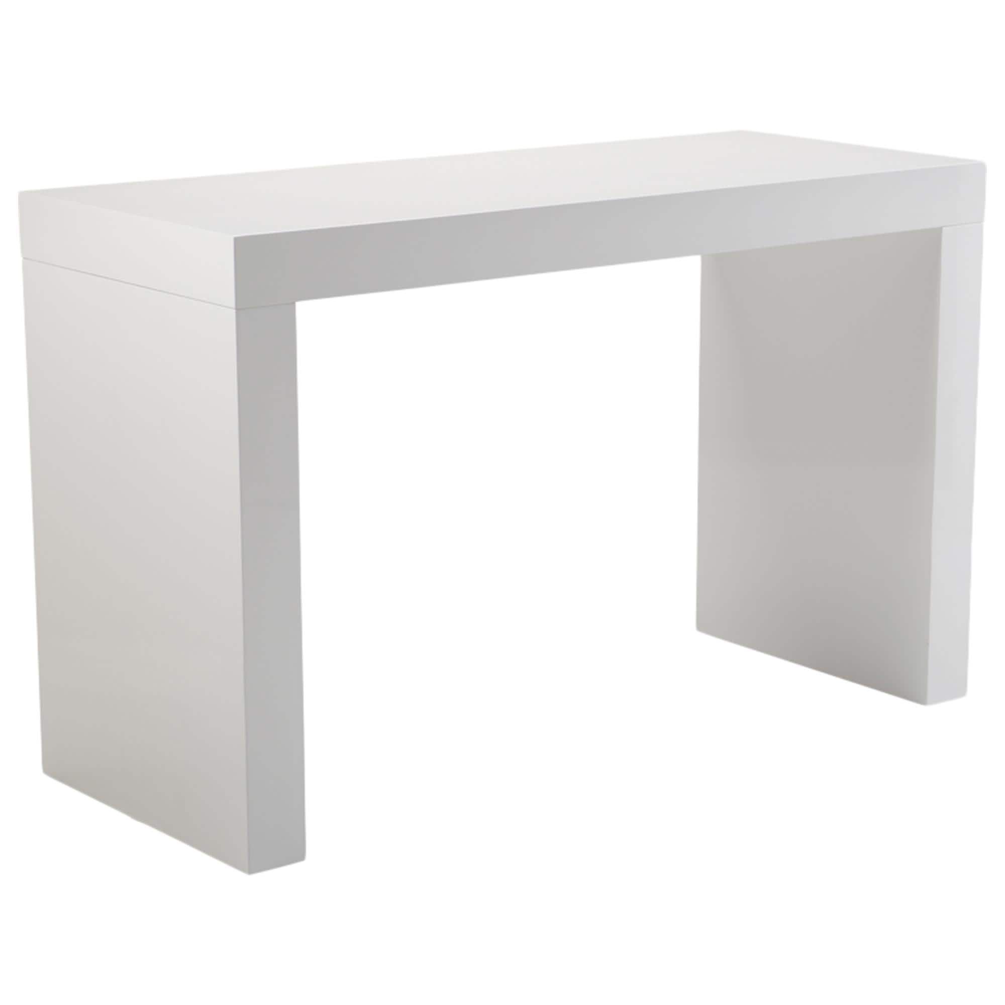 Small white best sale high gloss table