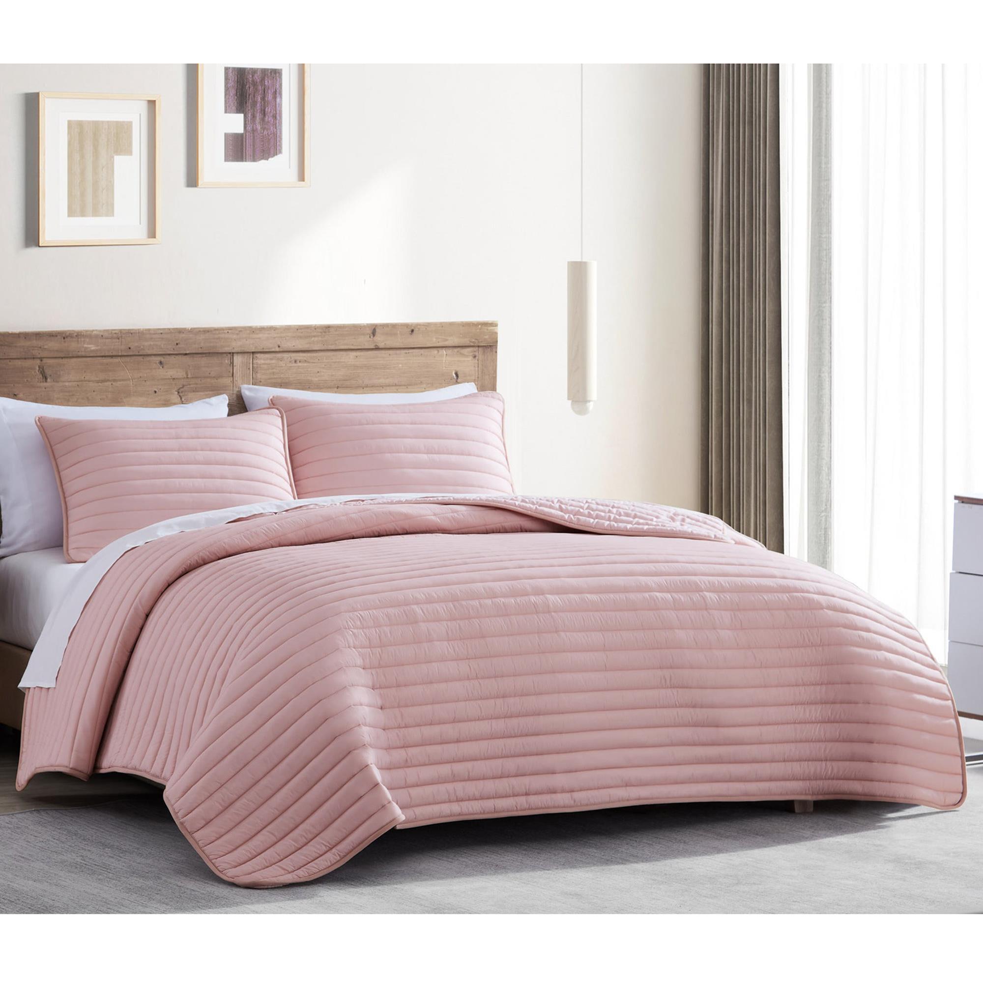 Hallmart Collectibles Puffer 2-Piece Twin Comforter Set in Blush | NFM