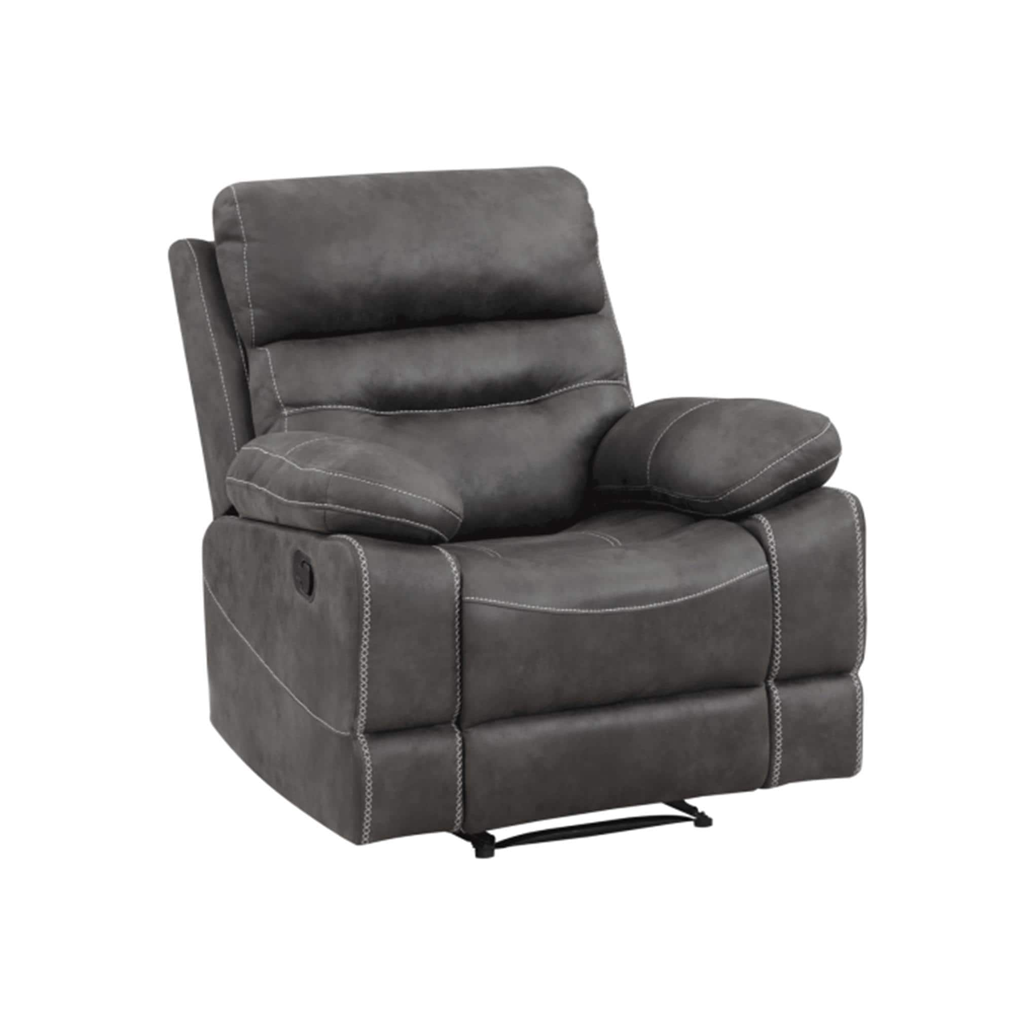 Steve Silver Rudger Manual Recliner In Gray Nfm