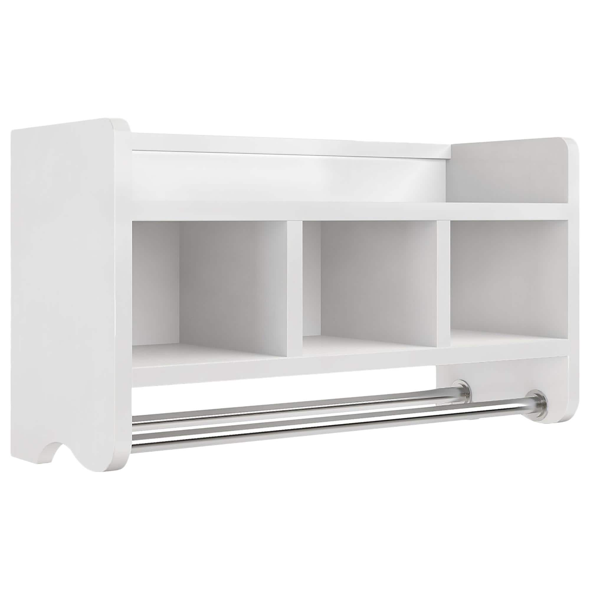 Timberlake Wall Mounted Bathroom Organizer in White