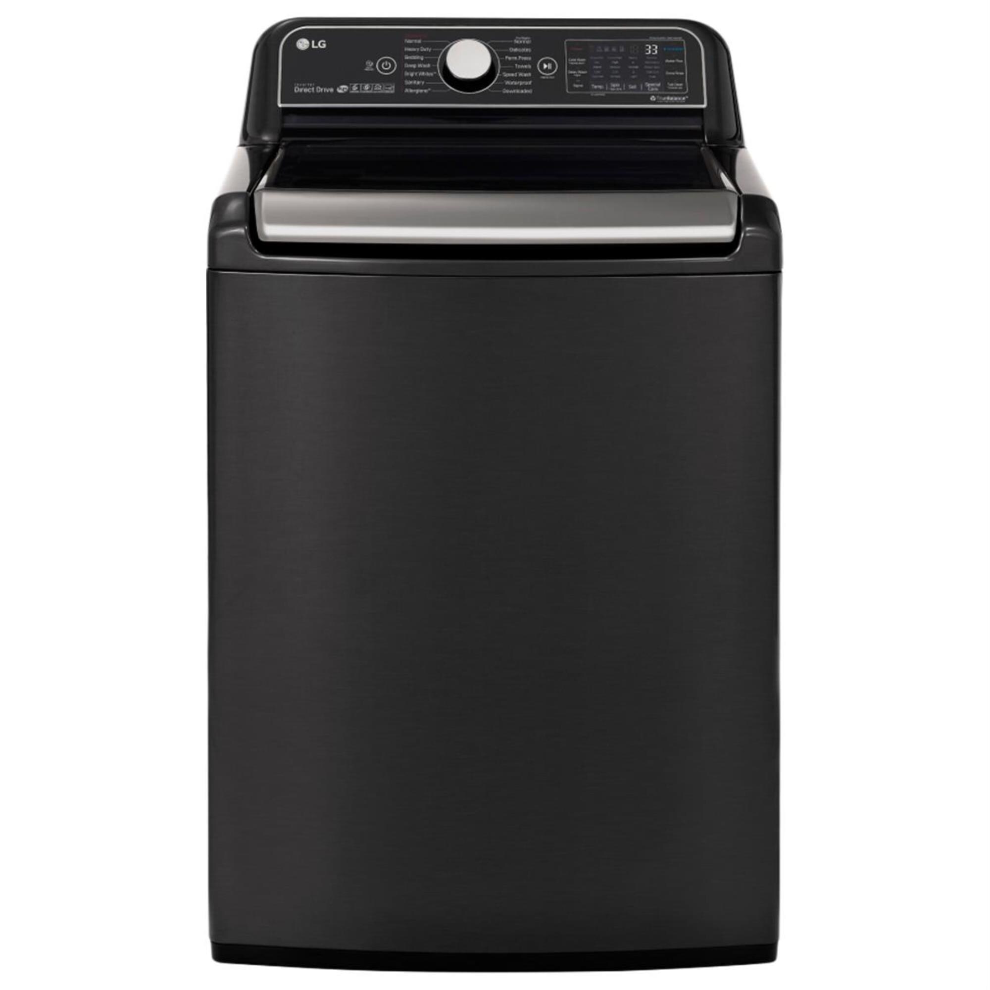 LG 5.0 Cu. Ft. Black Steel Front Load Washer